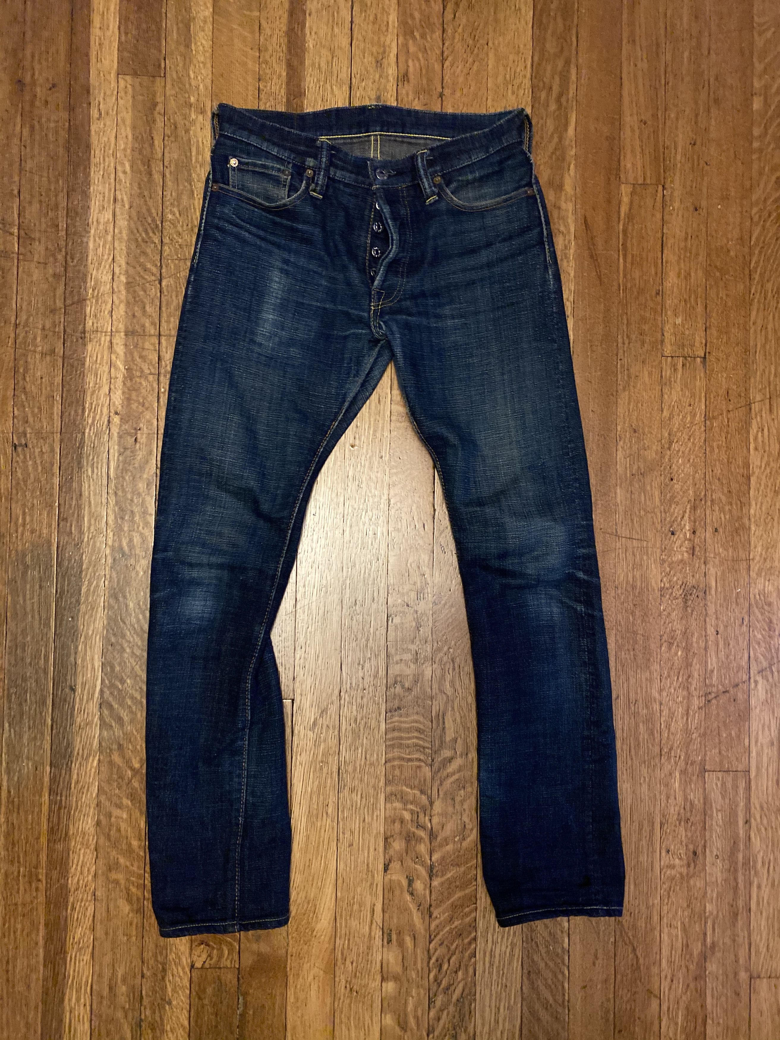 image of The Strike Gold Strike Gold 5109 Weft Slub Jean - Slim Tapered in Indigo, Men's (Size 30)