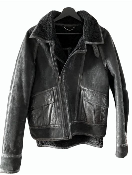 Balenciaga $8k Nicolas Ghesquière Shearling Leather Biker Jacket | Grailed