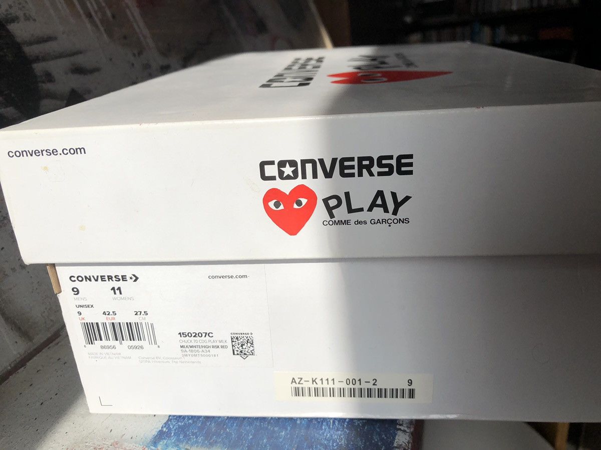 Comme des Garcons × Converse Comme des Garcons x Chuck Taylor 1970 Low Play Size US 9.5 / EU 42-43 - 7 Thumbnail