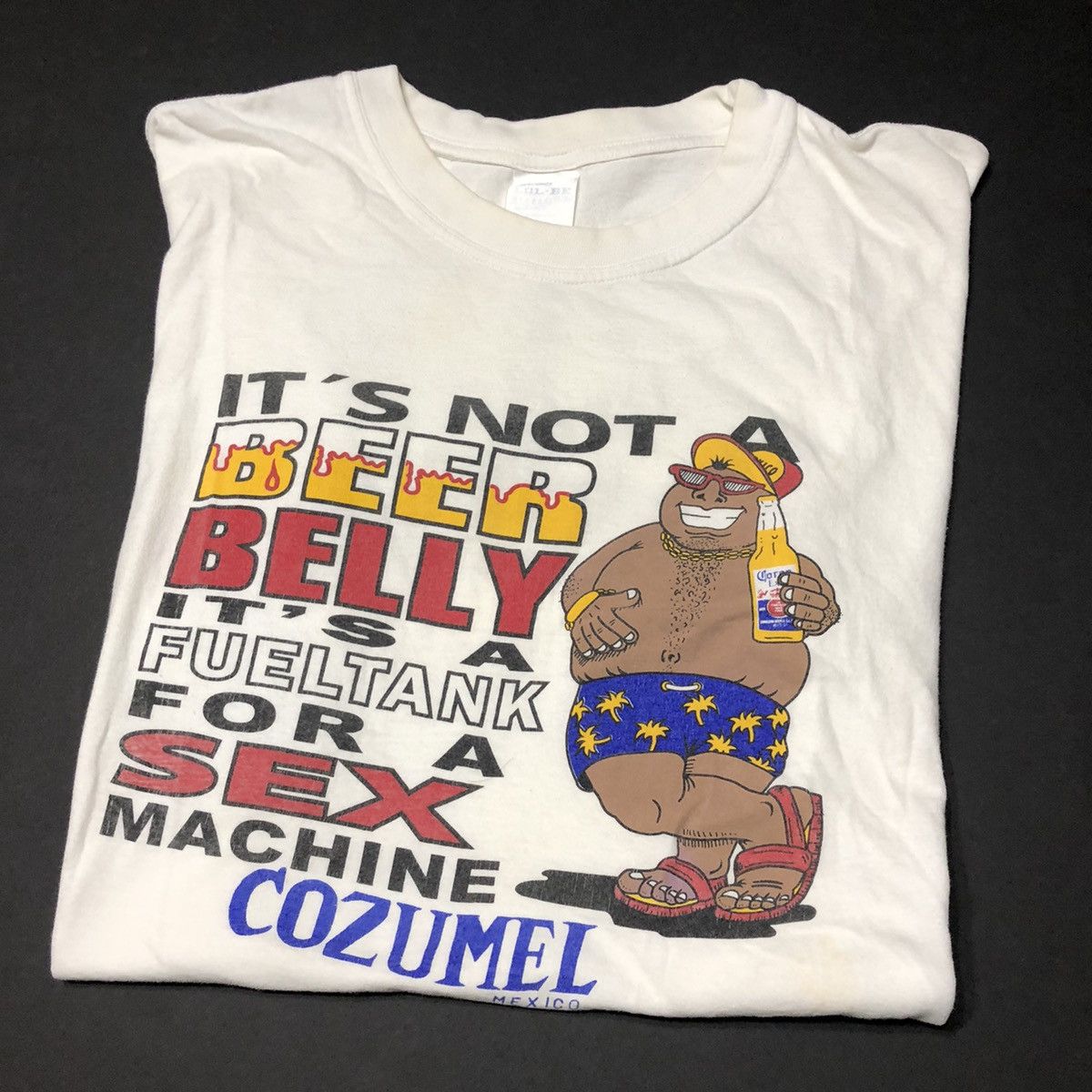 Vintage Vintage 90s Beer Belly Sex Machine Tourist Cozumel T Shirt