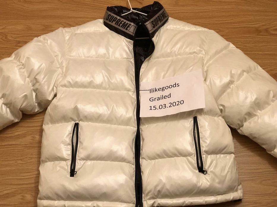 Shiny reversible cheap puffy jacket