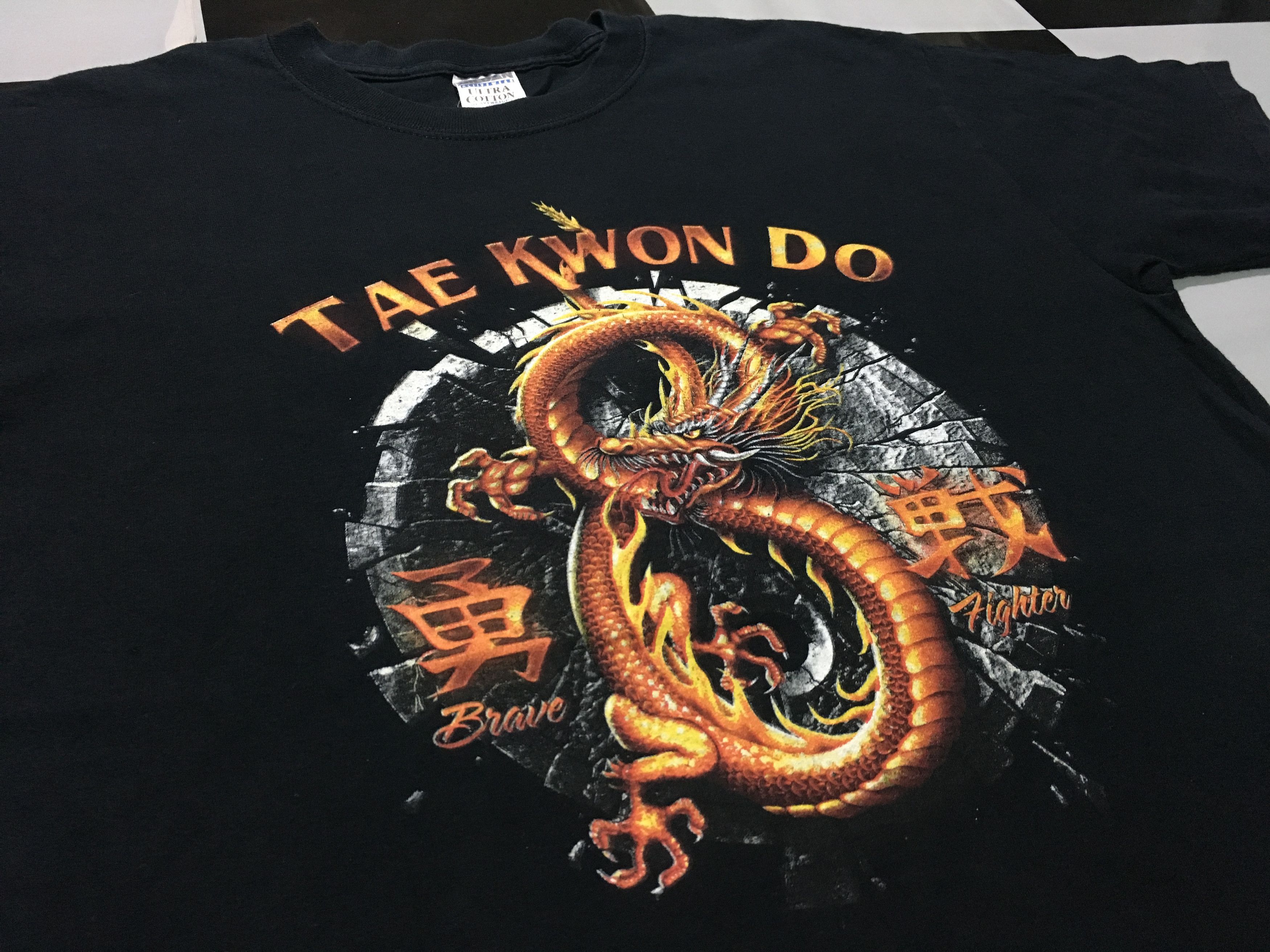 🔥Vintage Taekwondo Shirt Dragon Brave Fighter Y2K