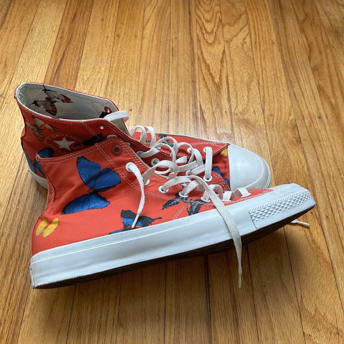 Converse Chuck Taylor Red Hi Damien Hurst Size US 12 / EU 45 - 2 Thumbnail
