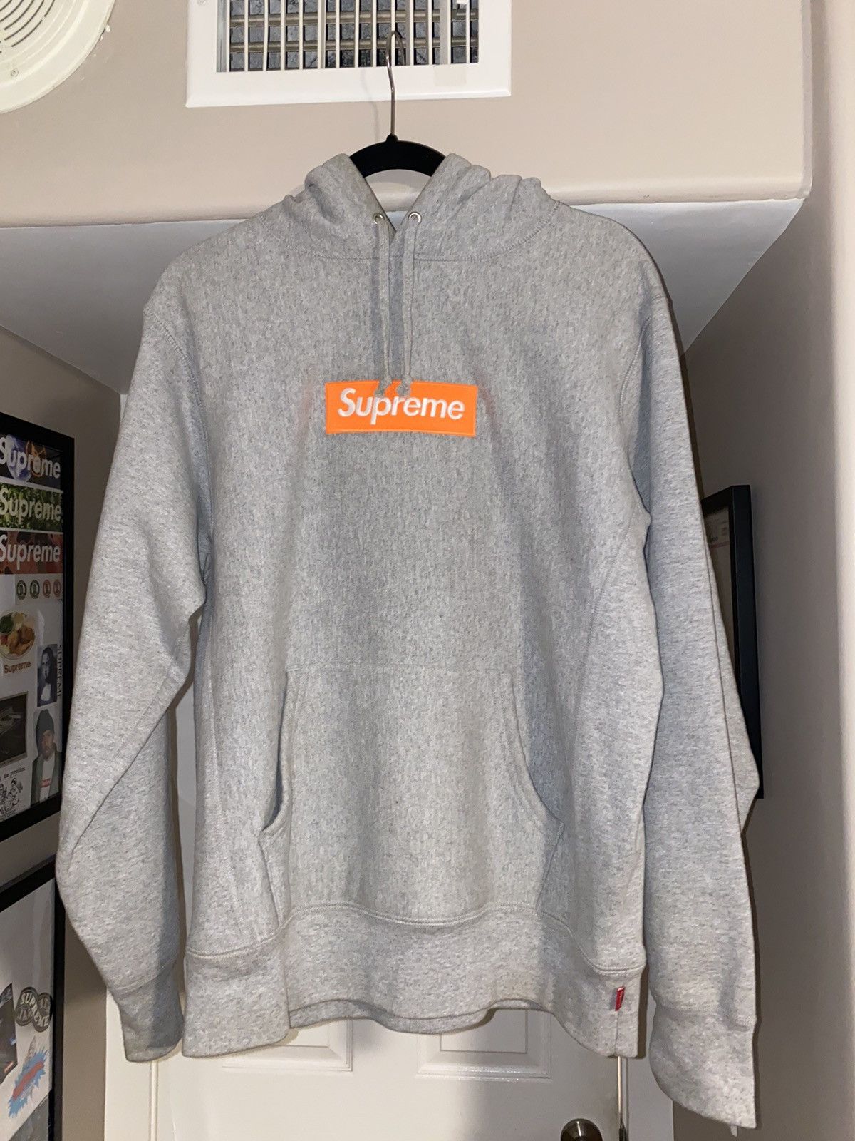 Supreme Supreme FW17 Orange/Grey Box Logo Hoodie | Grailed