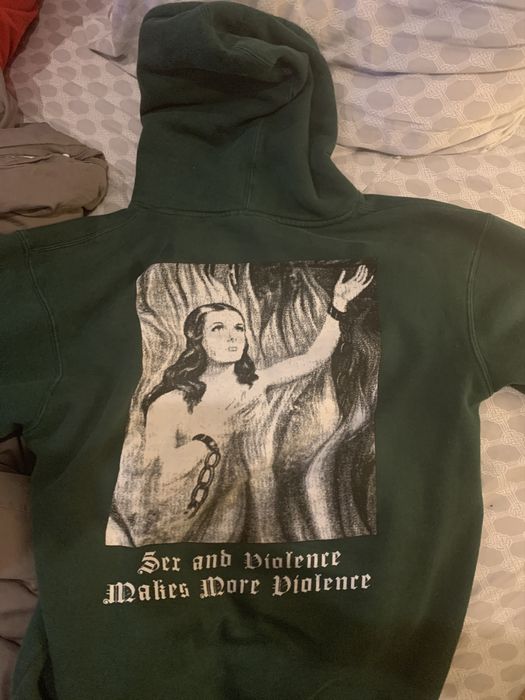 Pleasures Sex and Violence Makes More Violence Hoodie | Grailed