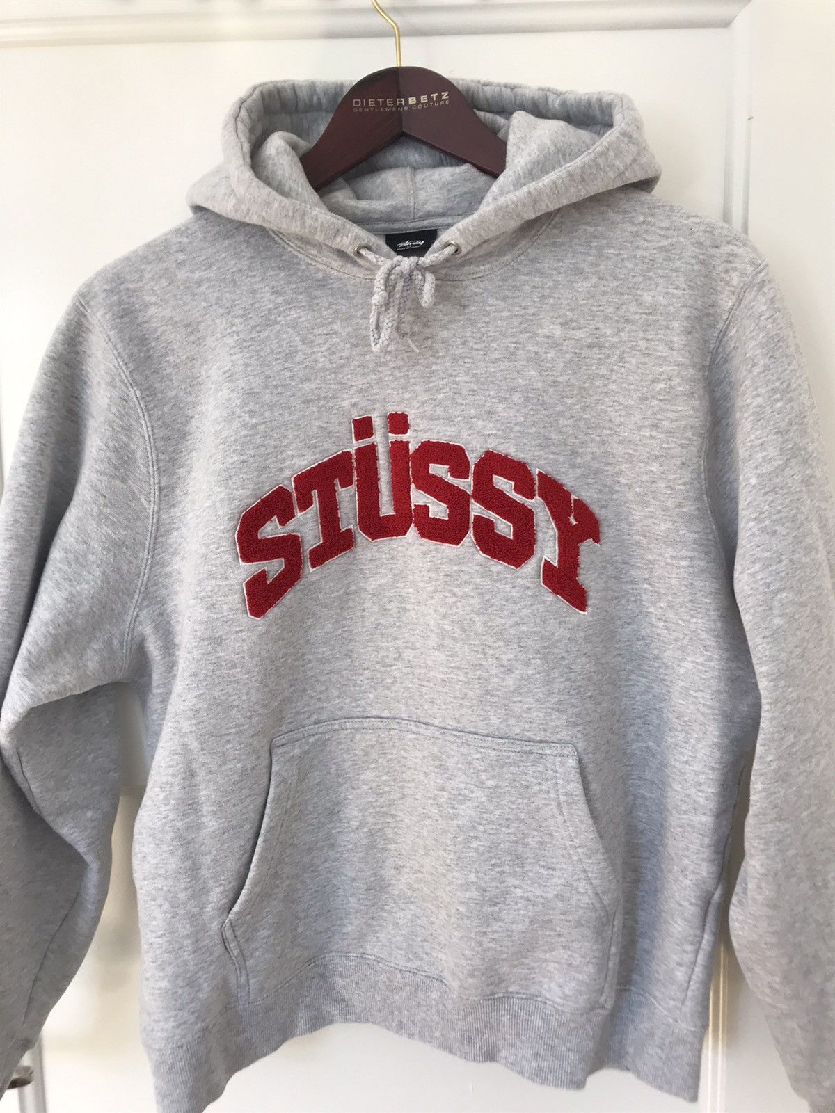 Stussy Grey stussy patch hoodie Grailed