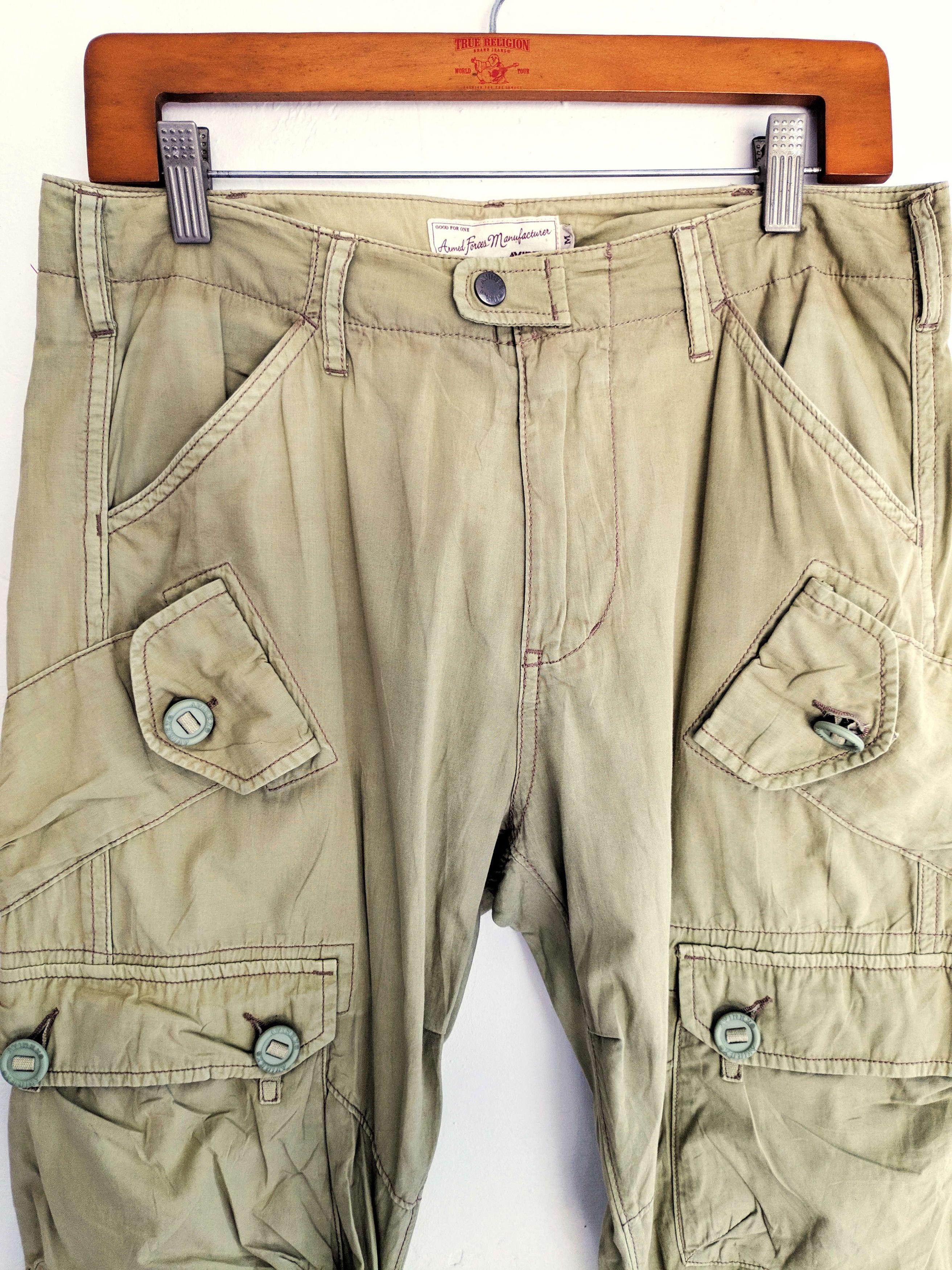 Avirex Army Cargo multi pocket tactical light military pants Size US 32 / EU 48 - 3 Thumbnail