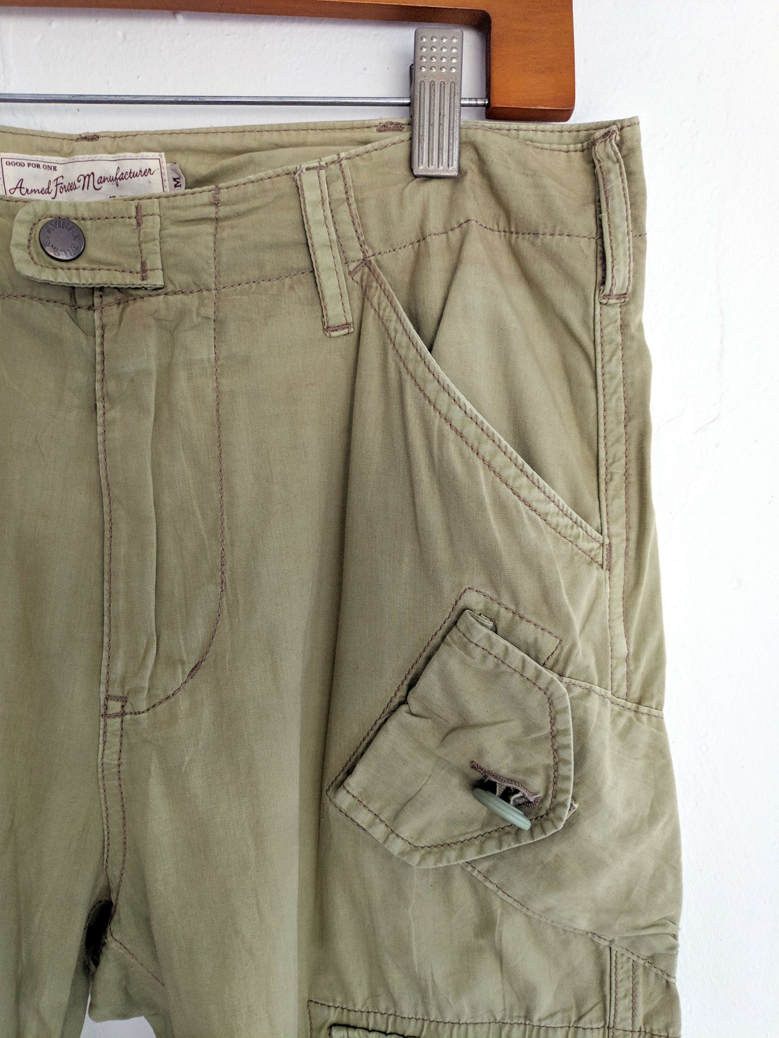 Avirex Army Cargo multi pocket tactical light military pants Size US 32 / EU 48 - 4 Thumbnail