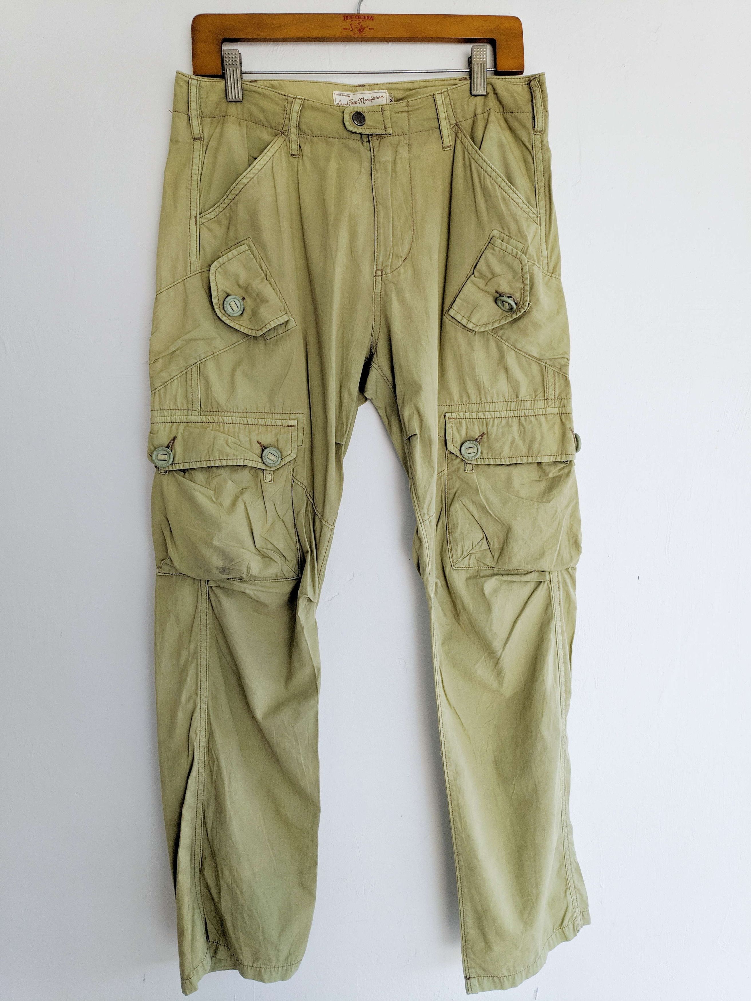 Avirex Army Cargo multi pocket tactical light military pants Size US 32 / EU 48 - 1 Thumbnail