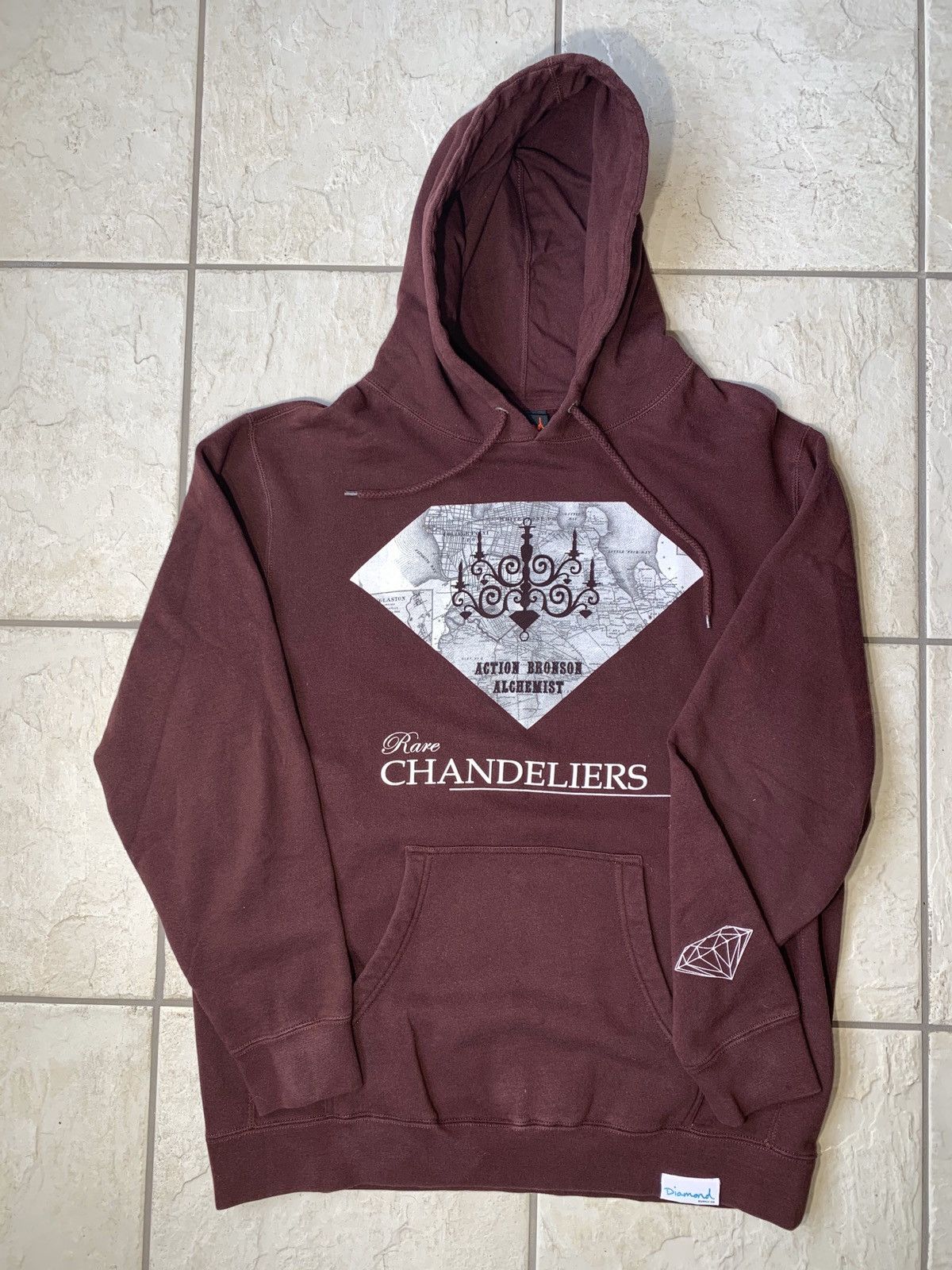Maroon diamond supply hoodie hot sale