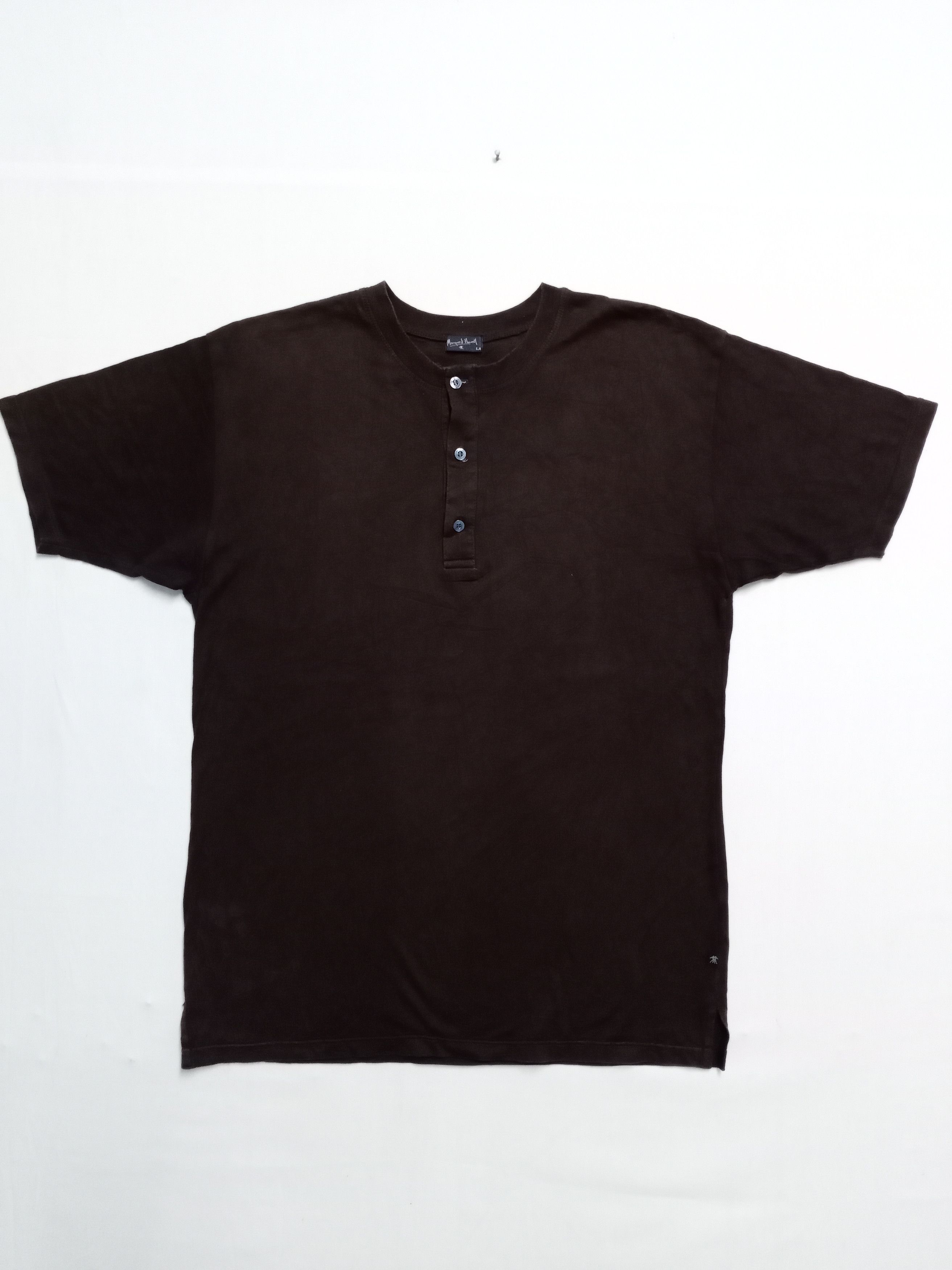 Margaret Howell Rare Vintage Margaret Howell Button Plain Tshirt Size US L / EU 52-54 / 3 - 1 Thumbnail