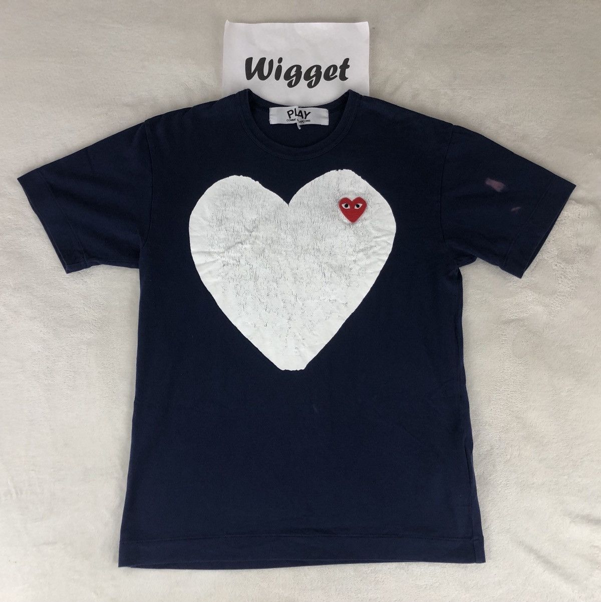 Cdg navy t shirt sales