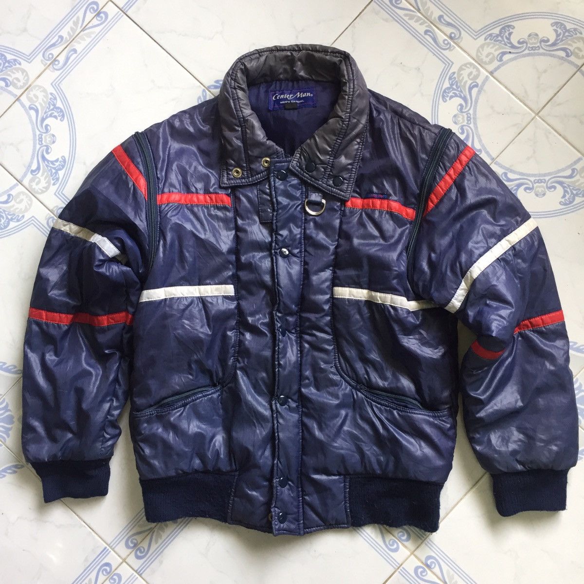 Japanese Brand Sun Faded Center Man Puffer Like Jacket Detachable Sleeve Size US L / EU 52-54 / 3 - 1 Thumbnail