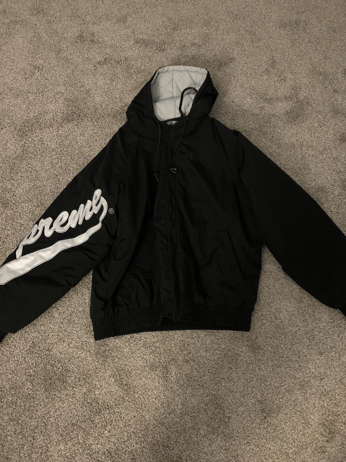 Supreme Sleeve Script Sideline Jacket | Grailed