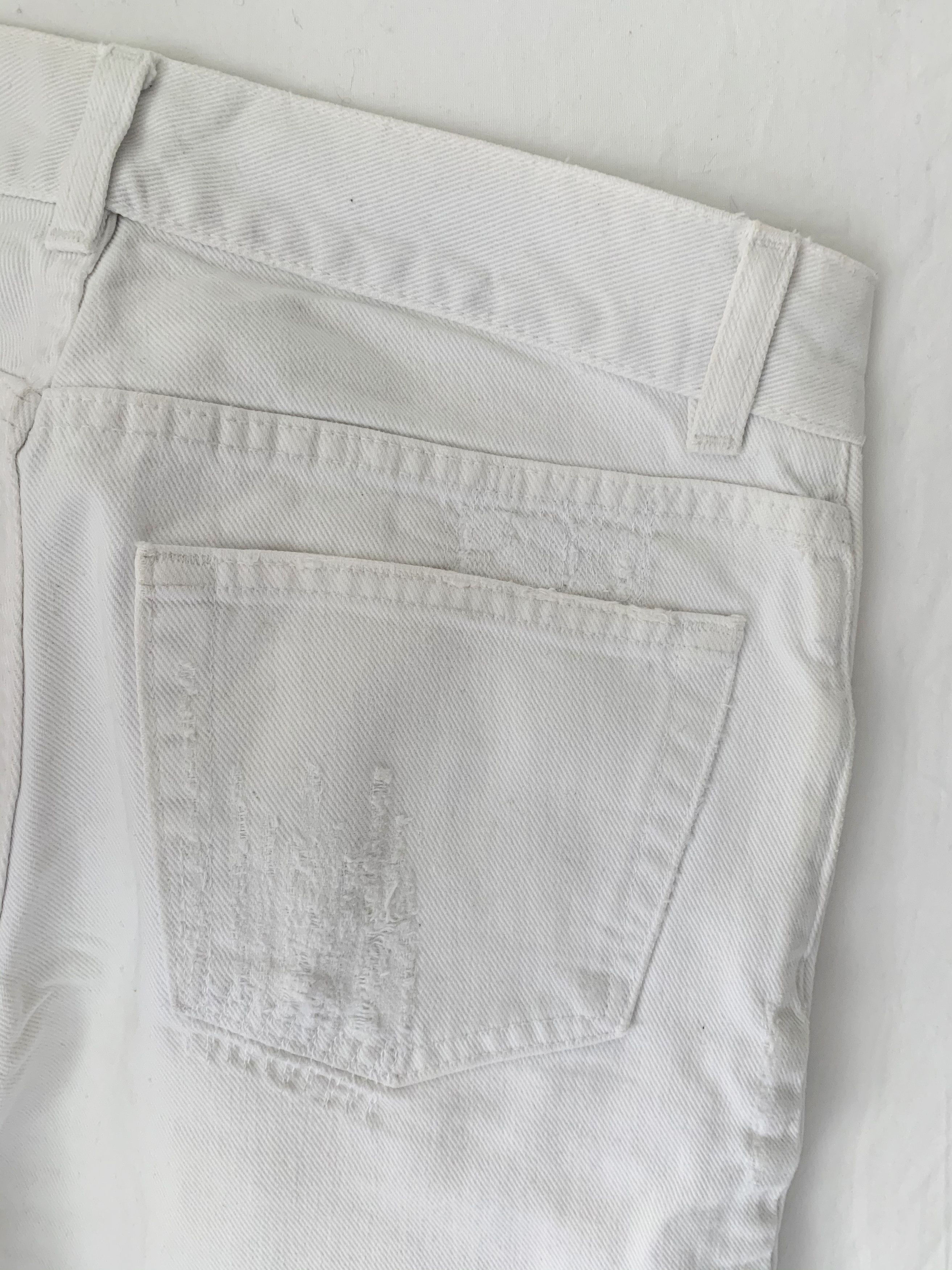 Helmut Lang Vintage Helmut Lang Distressed Denim White Size US 30 / EU 46 - 2 Thumbnail