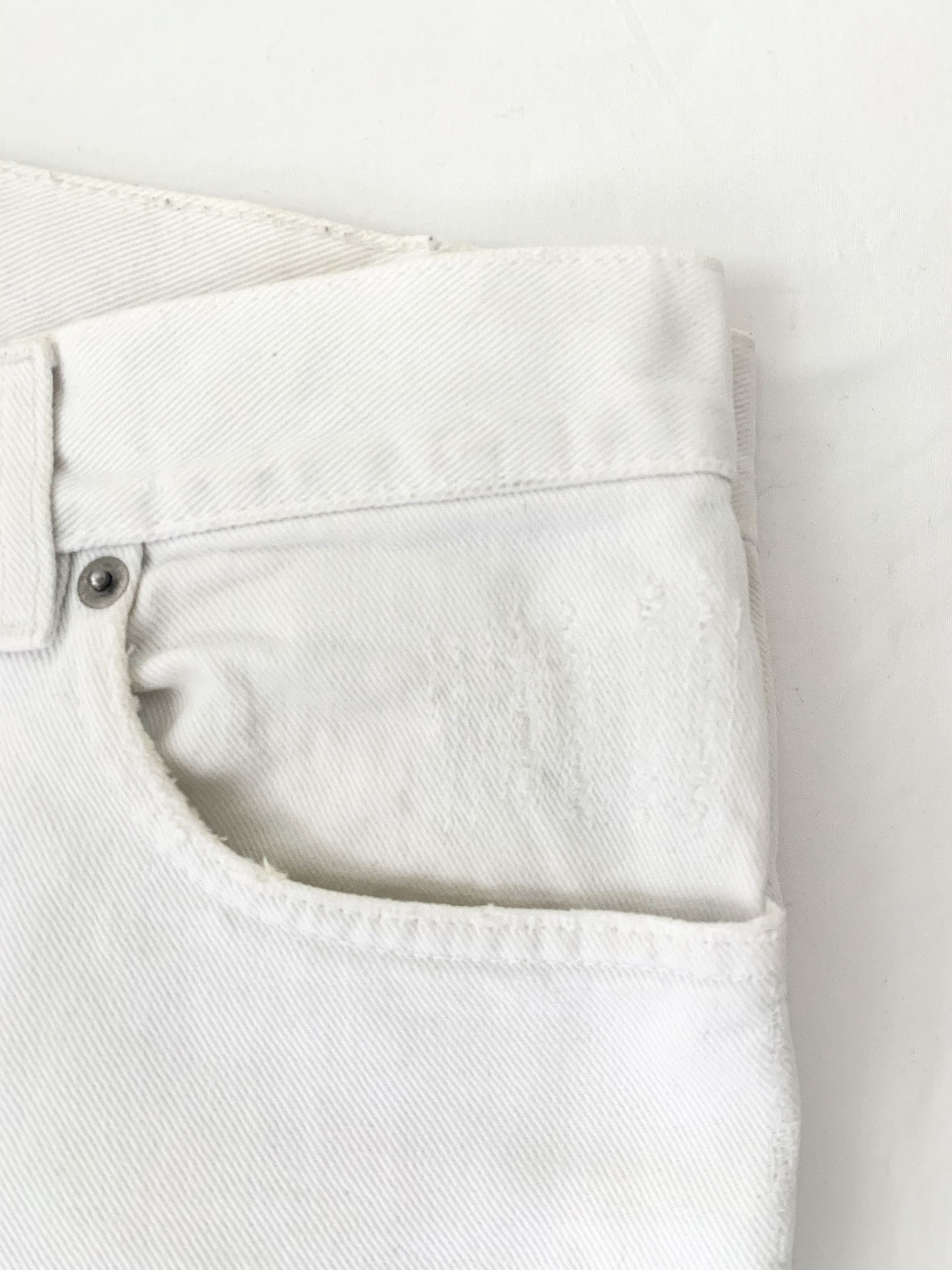 Helmut Lang Vintage Helmut Lang Distressed Denim White Size US 30 / EU 46 - 1 Thumbnail