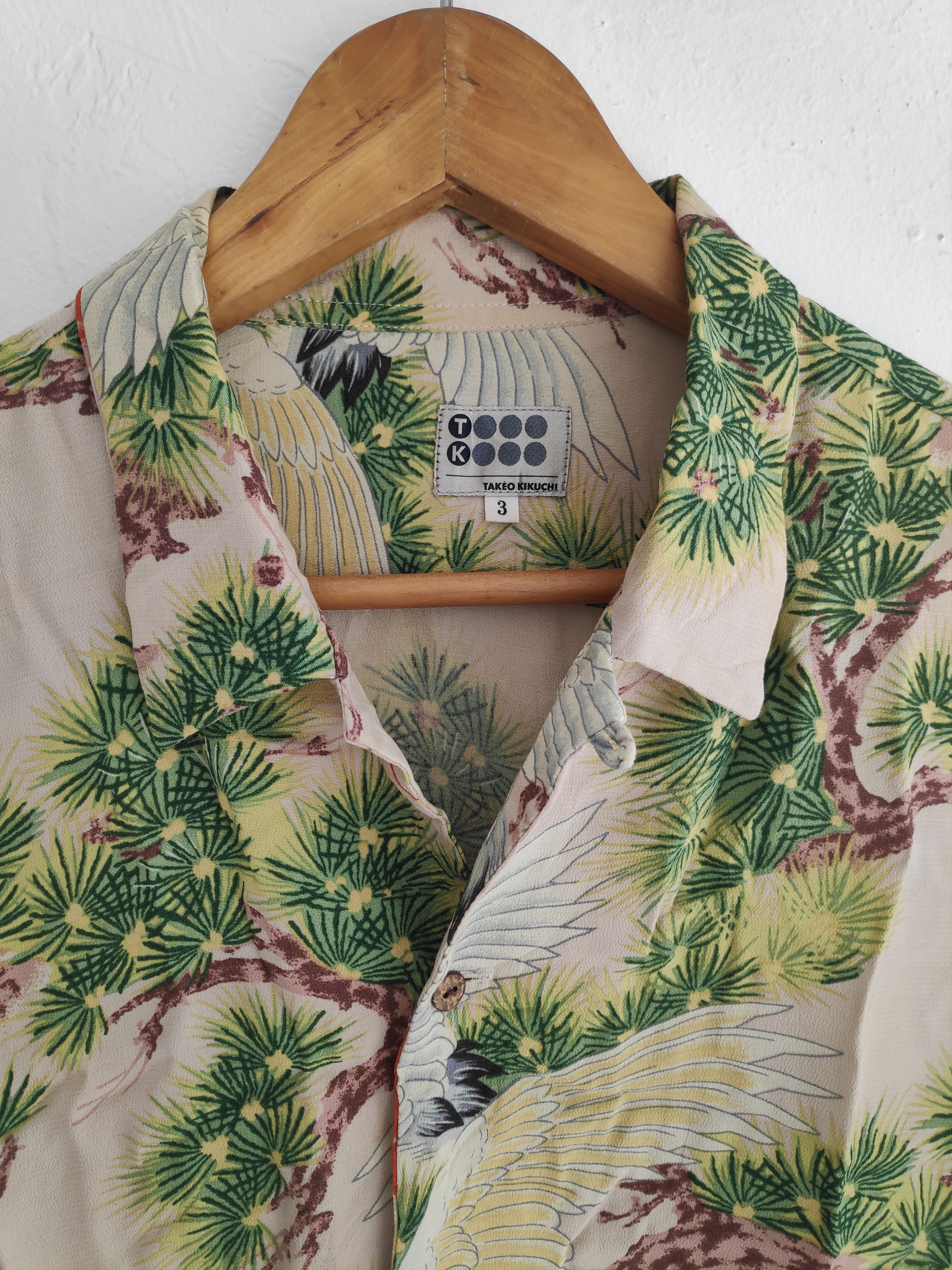 Japanese Brand × Takeo Kikuchi Rayon hawaiian crane bird Paradise Kimono Crane Bird Aloha Size US M / EU 48-50 / 2 - 8 Thumbnail