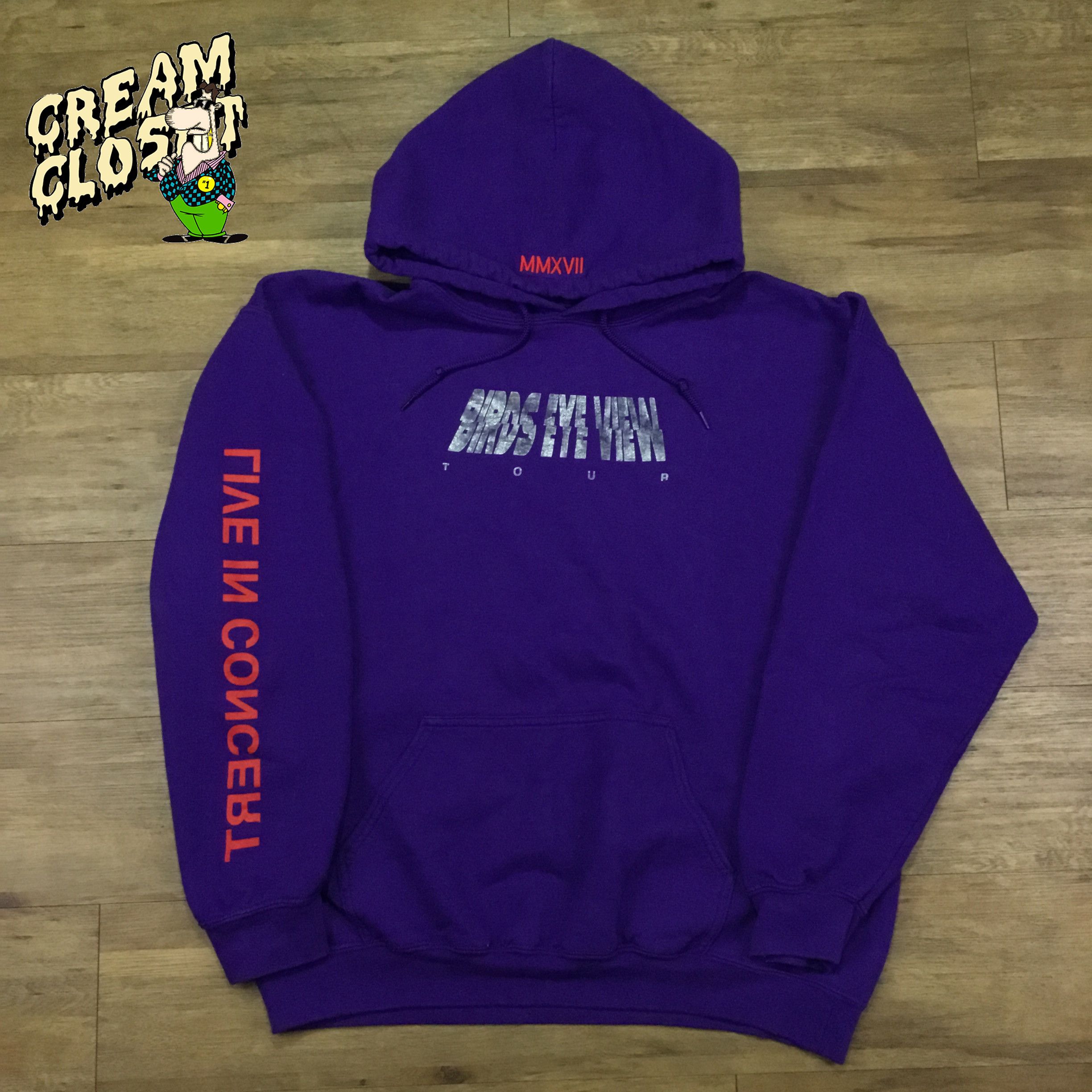 Travis outlet Scott Cactus Jack Birds Eye View Hip Hop Rap Tour Merch Hoodie Purple L