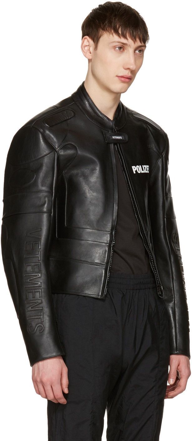 Vetements VETEMENTS Polizei Motocross Leather Jacket Size
