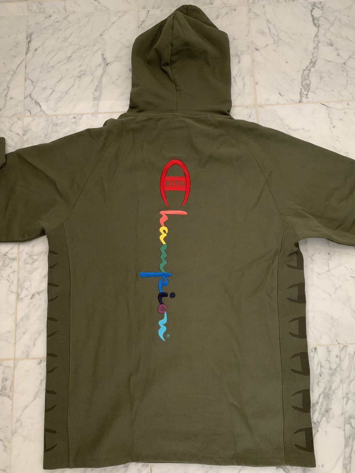 Champion × Kith Kith X Champion Extended Olive Sweatshirt Size US L / EU 52-54 / 3 - 2 Thumbnail