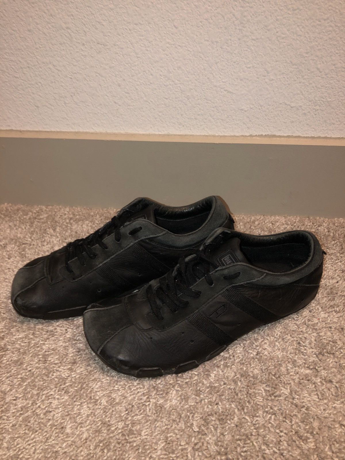 Diesel DIESEL Black Wish Casual Square Toe Leather Shoes Men