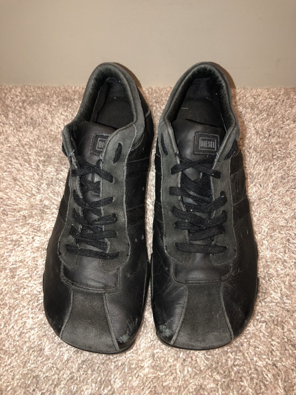 靴 Diesel square toe design leather shoes Diesel square toe design leather shoes