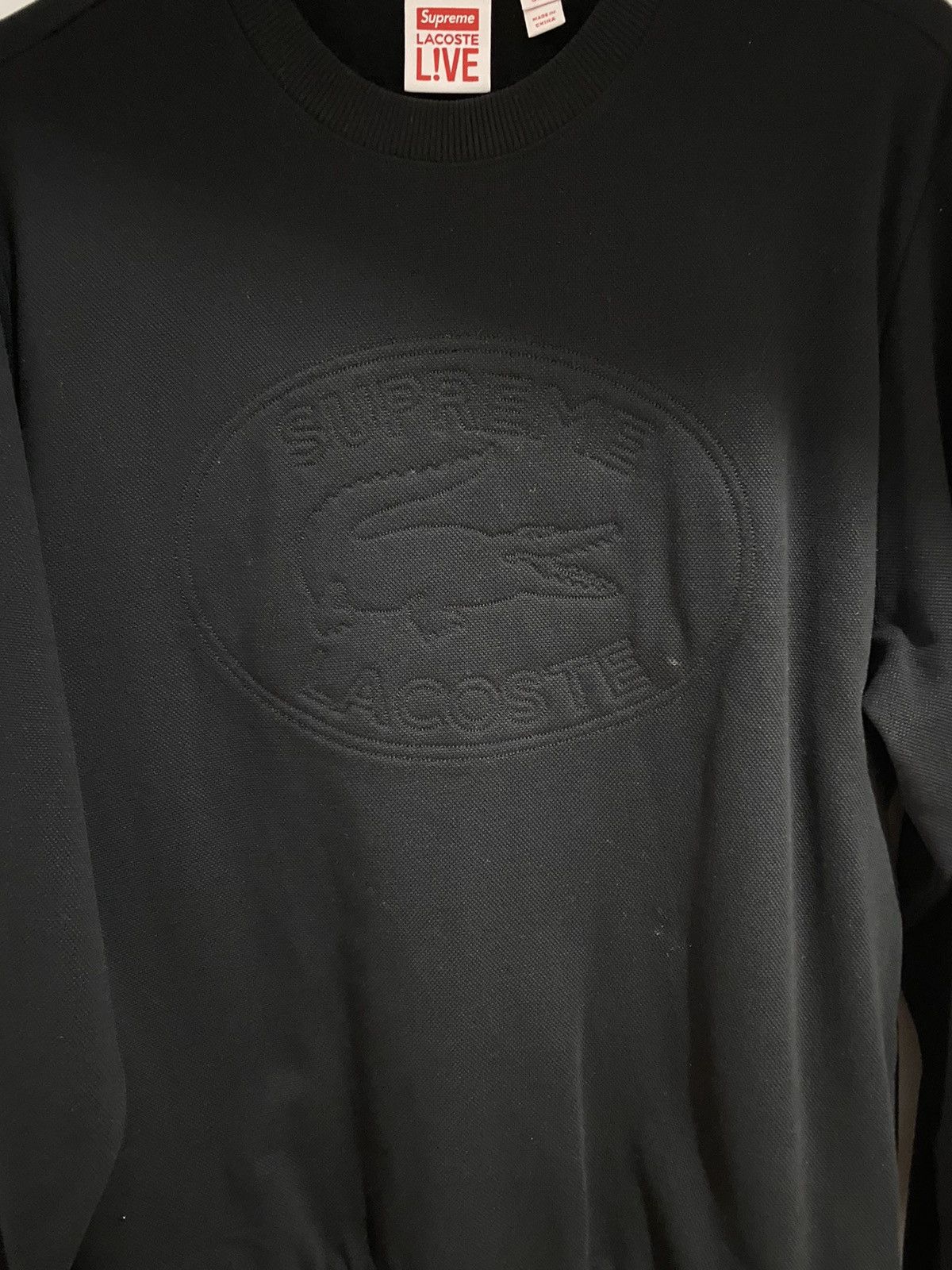 Lacoste × Supreme Supremex Lacoste Pique Crewneck (SS17) | Grailed