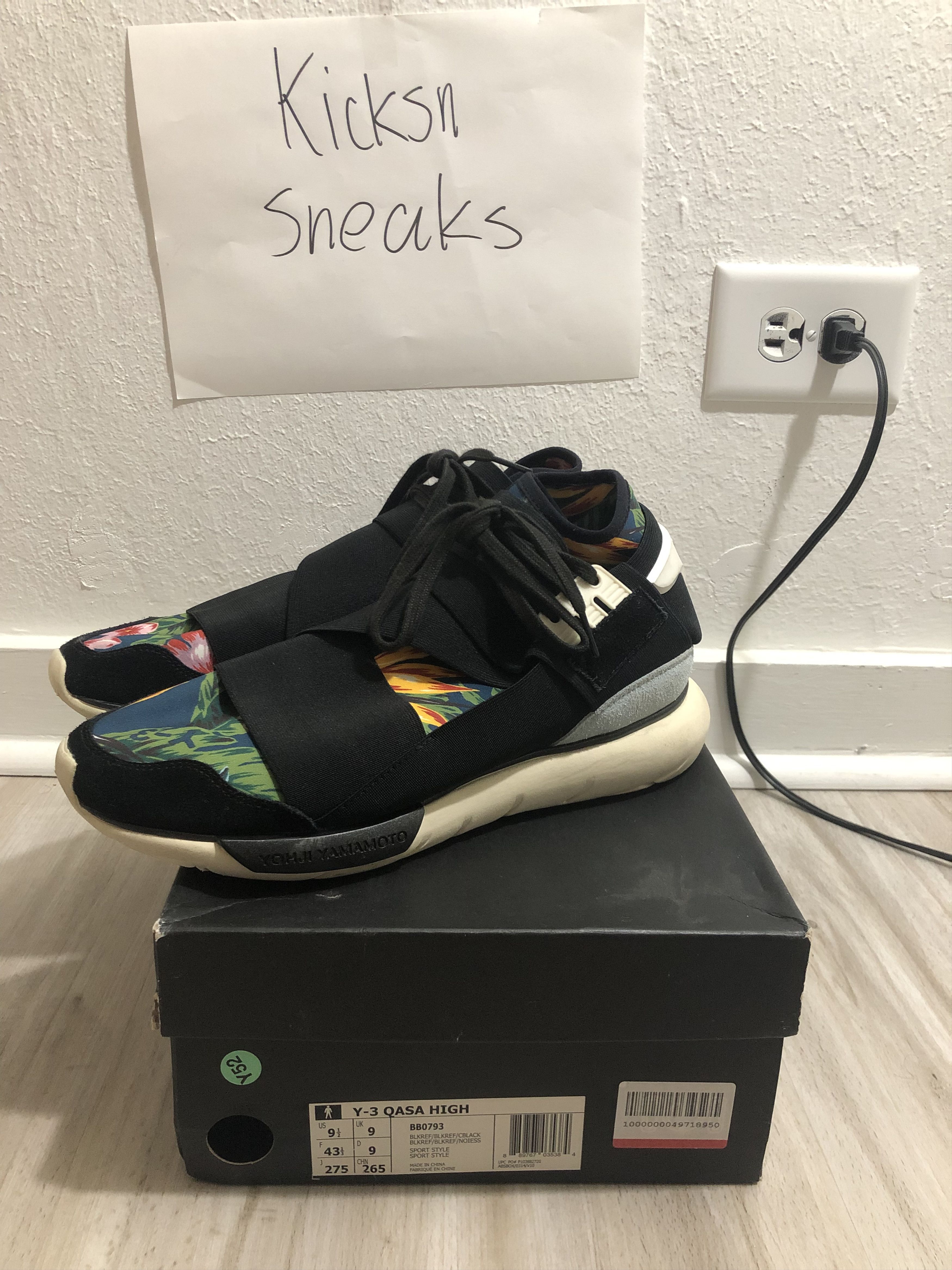 Adidas Y-3 Qasa High Floral Sz