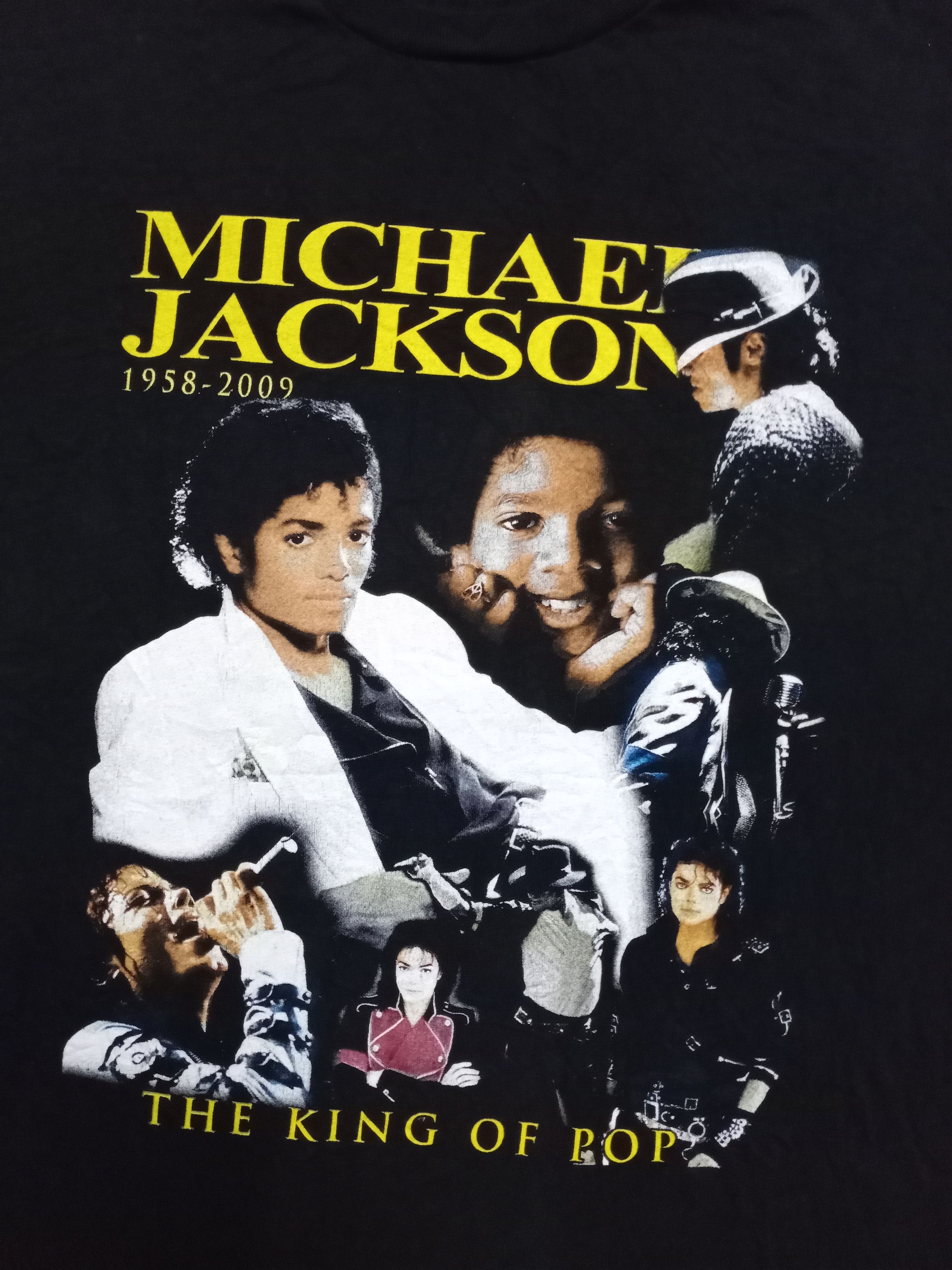 Band Tees × Michael Jackson × Vintage Vintage Micheal Jackson King Of Pop Double side Tshirt Size US L / EU 52-54 / 3 - 5 Thumbnail