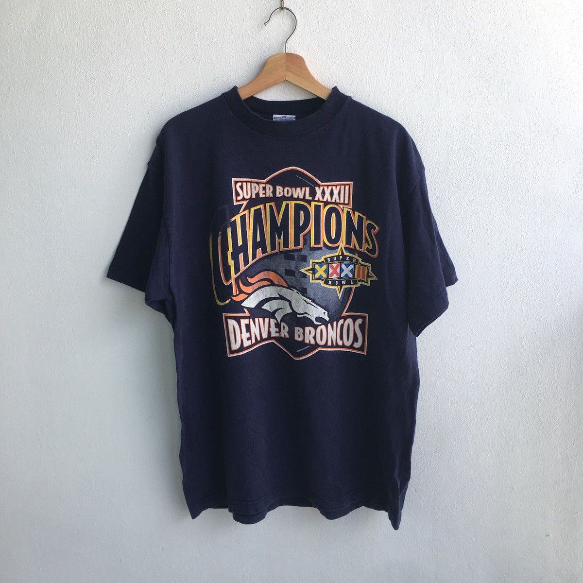 NFL Super Bowl XXXII Champions Denver Broncos Vintage Tee Size US XL / EU 56 / 4 - 1 Thumbnail