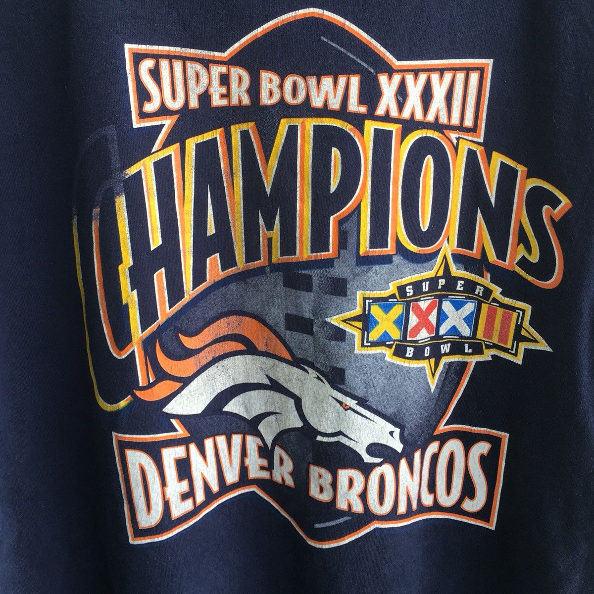 NFL Super Bowl XXXII Champions Denver Broncos Vintage Tee Size US XL / EU 56 / 4 - 3 Thumbnail