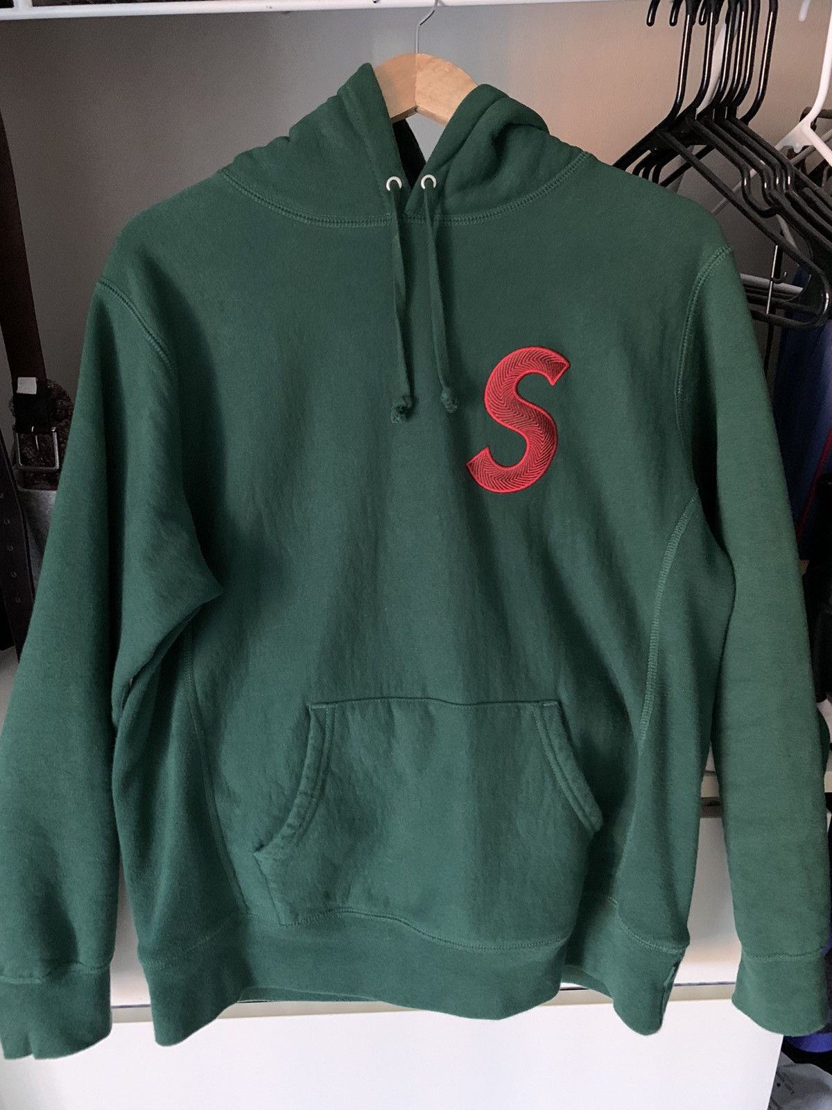 Supreme Supreme S Logo Hooded Sweatshirt FW18 Dark Green Size US M / EU 48-50 / 2 - 1 Preview