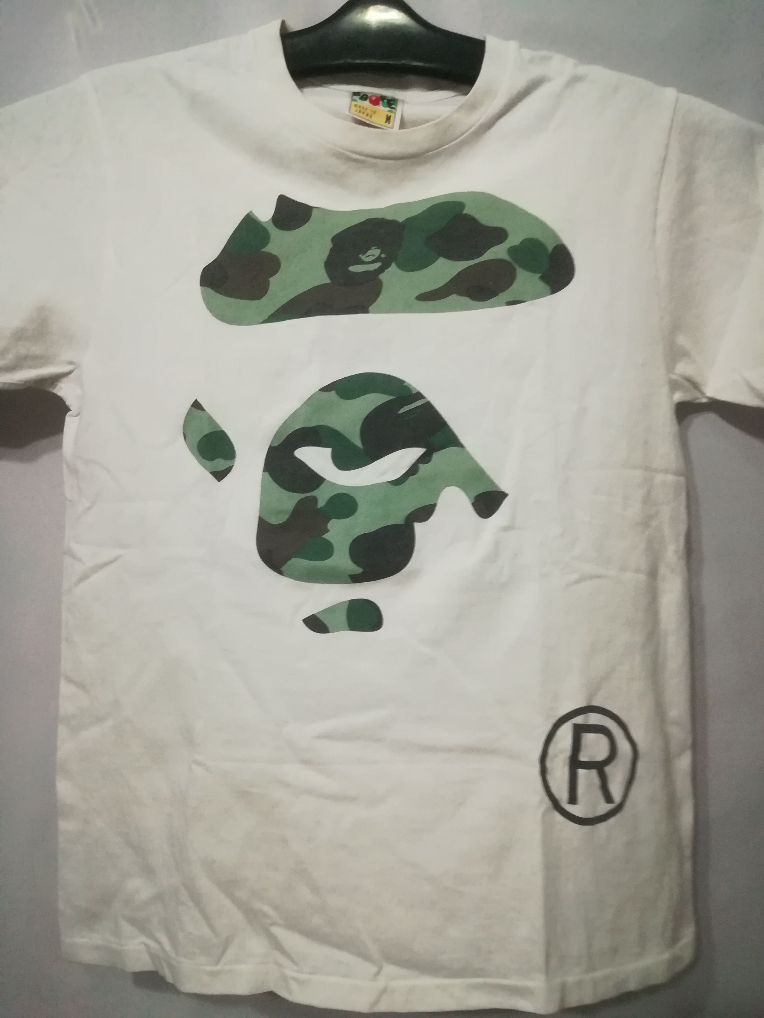 Vintage A Bathing Ape Face Camo Tshirt