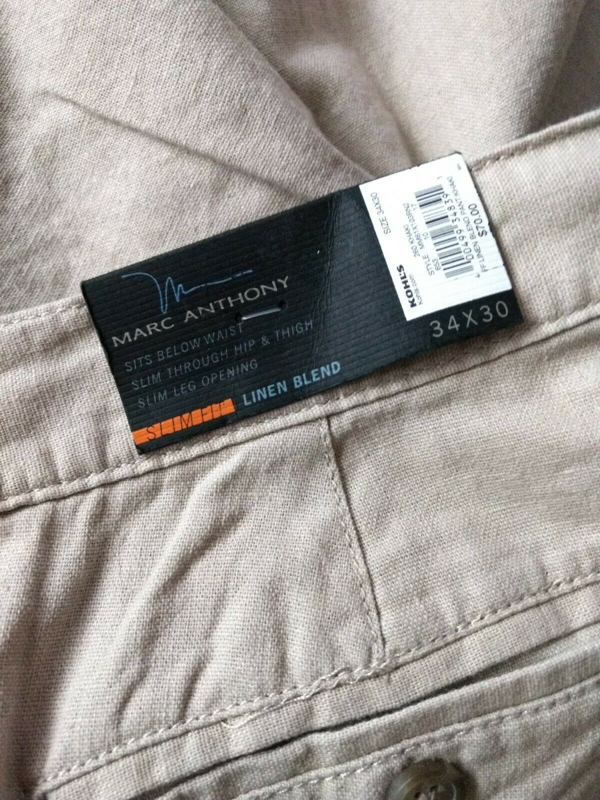 Marc anthony linen blend pants deals