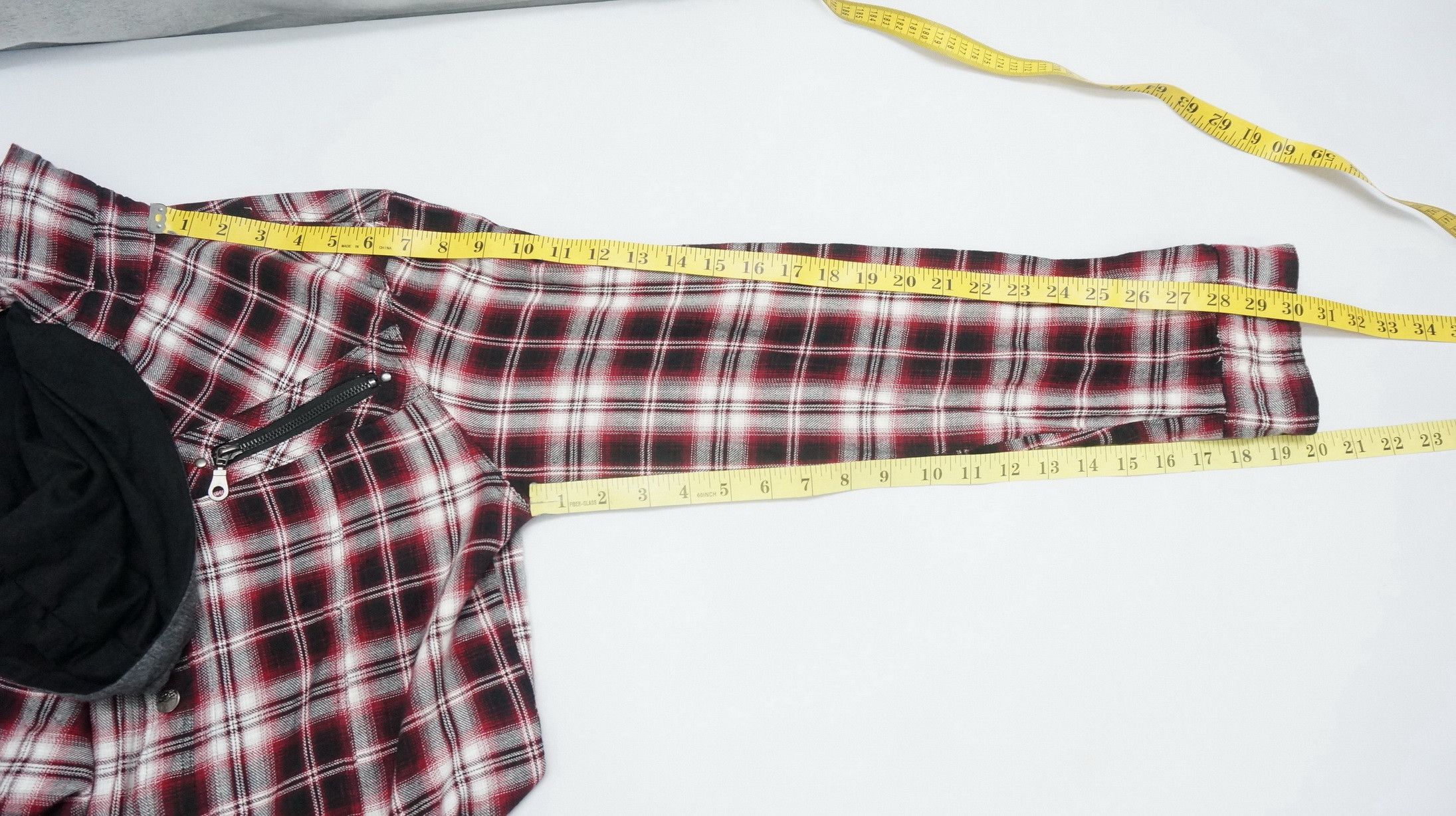 Flannel GILEVANS Shadow Plaid Zippered Hoodie Flannel Shirt Size US S / EU 44-46 / 1 - 12 Thumbnail