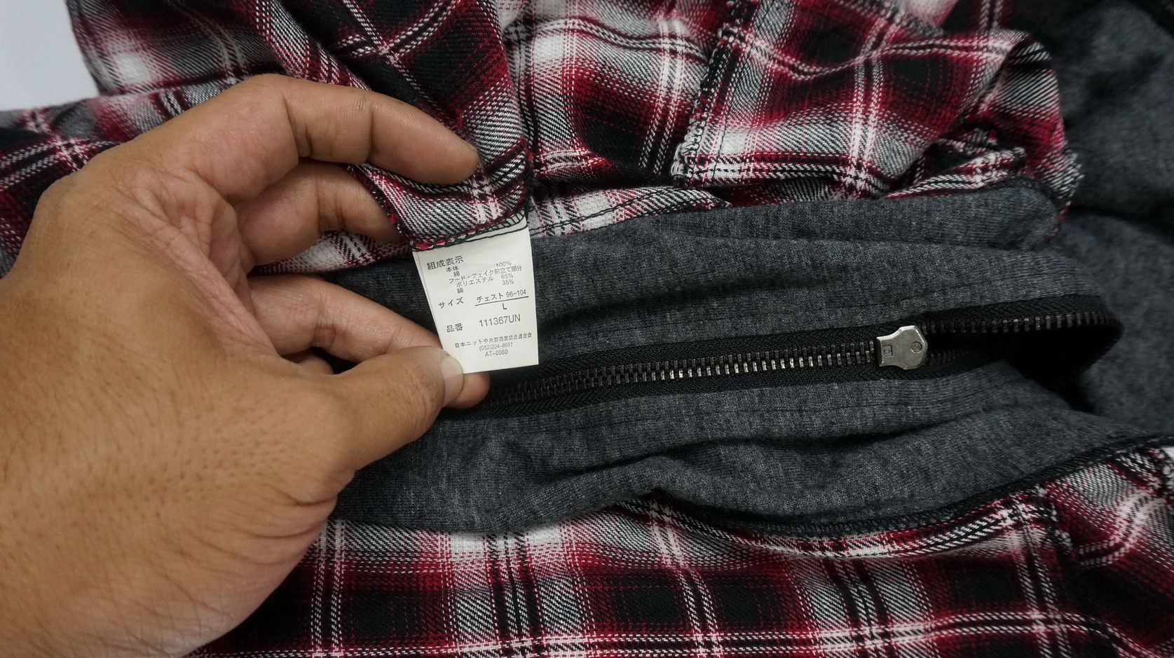 Flannel GILEVANS Shadow Plaid Zippered Hoodie Flannel Shirt Size US S / EU 44-46 / 1 - 13 Thumbnail