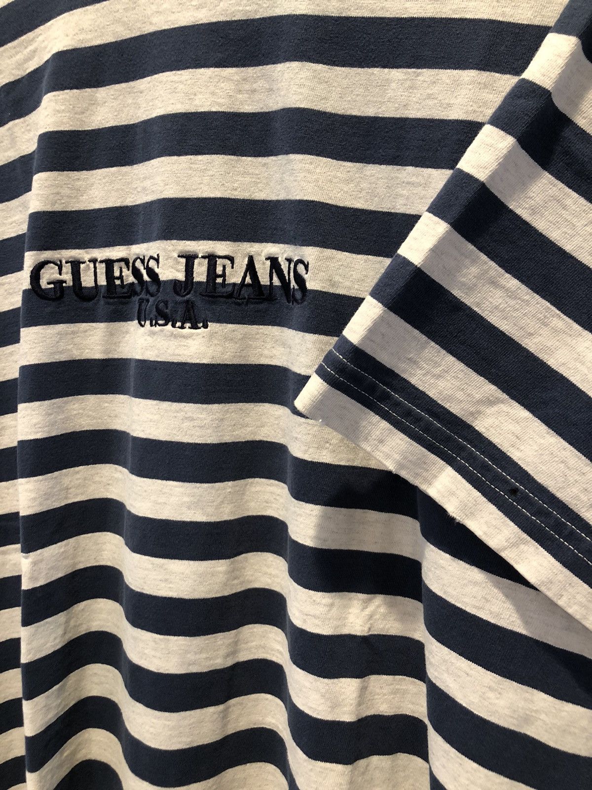 Guess 80’s Guess Jeans USA vintage stripes T-shirt Size US XL / EU 56 / 4 - 2 Thumbnail