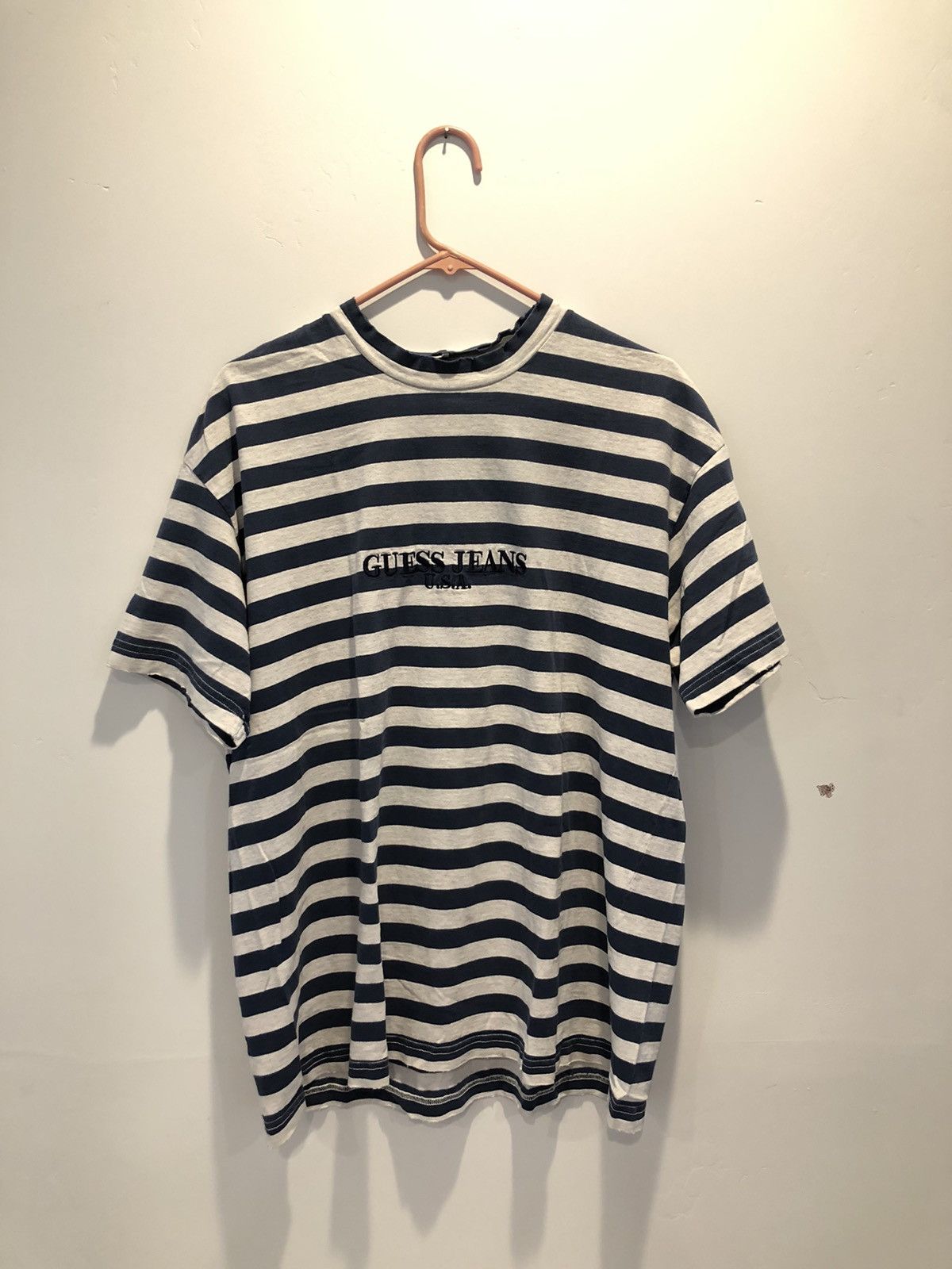 Guess 80’s Guess Jeans USA vintage stripes T-shirt Size US XL / EU 56 / 4 - 1 Thumbnail