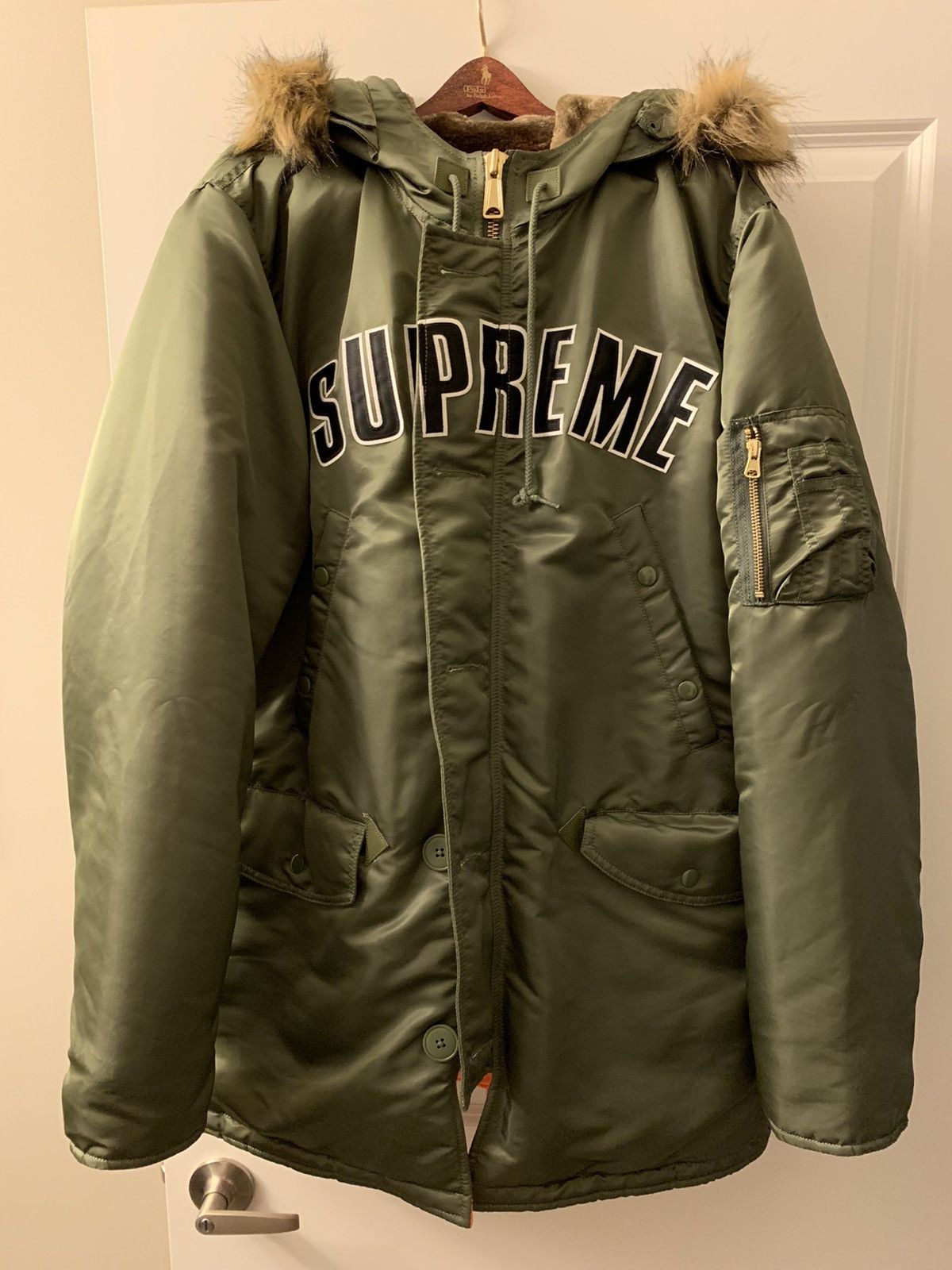 Supreme Supreme N-3B Arc Logo Parka FW16 Olive Like New | Grailed