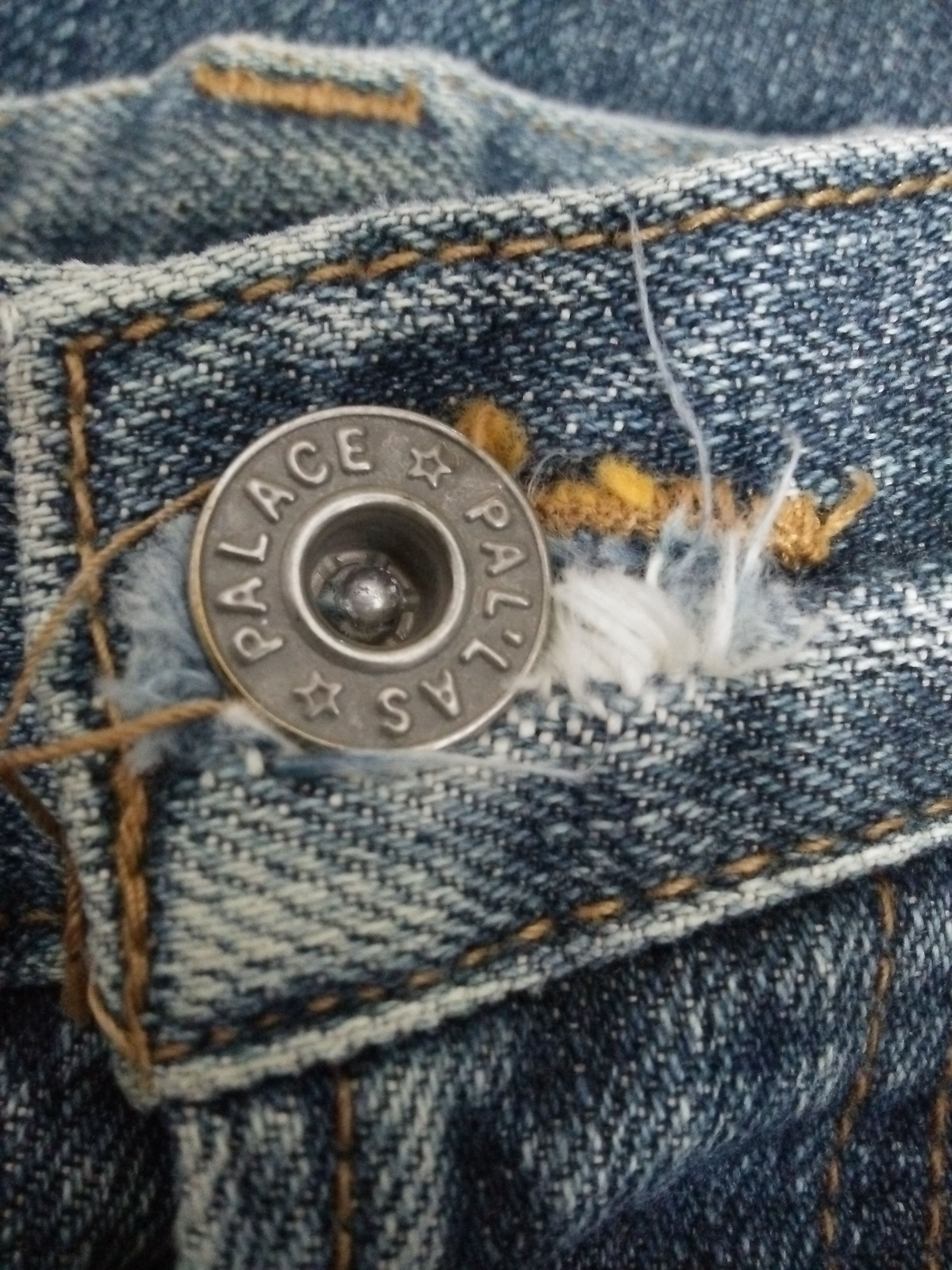 Palace PALACE PALLAS SELVEDGE DISTRESSED DENIM (B162) Size US 32 / EU 48 - 7 Thumbnail