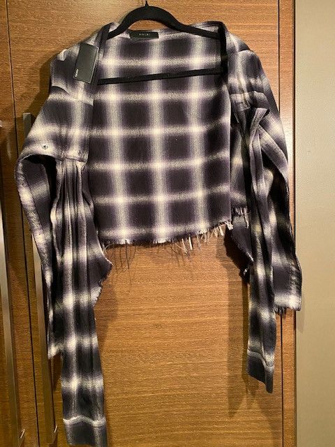 Waist plaid shirt