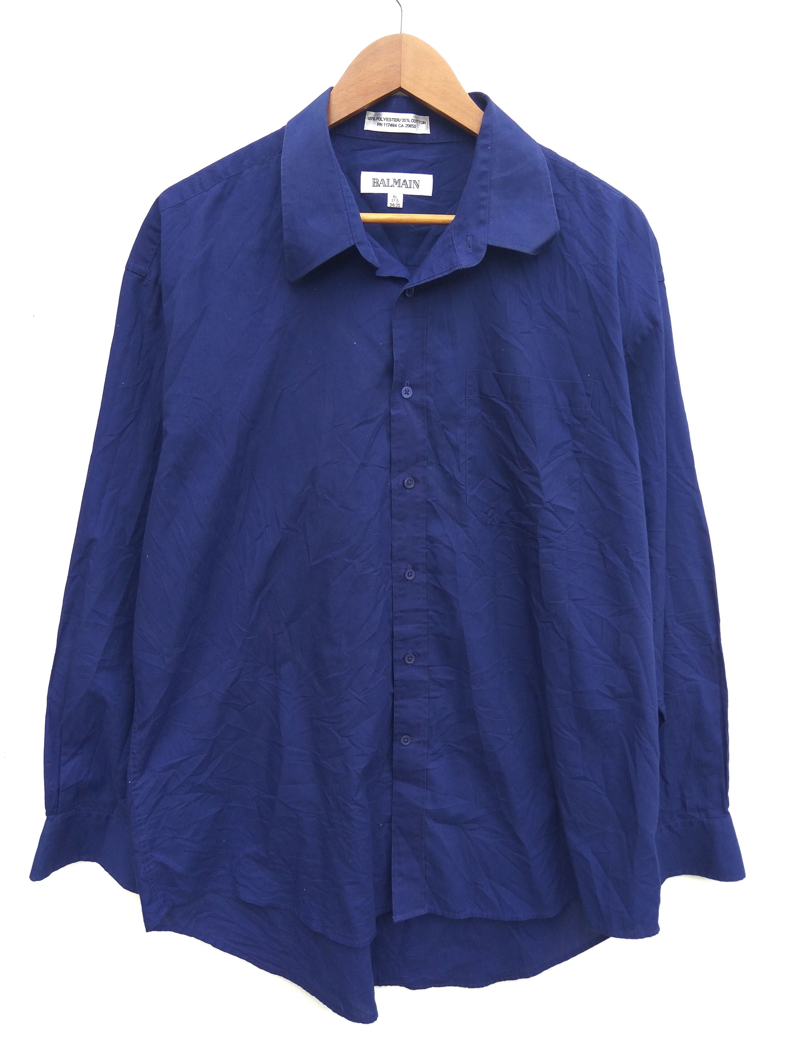 Balmain Balmain shirt button up blue colour Size US XL / EU 56 / 4 - 1 Thumbnail