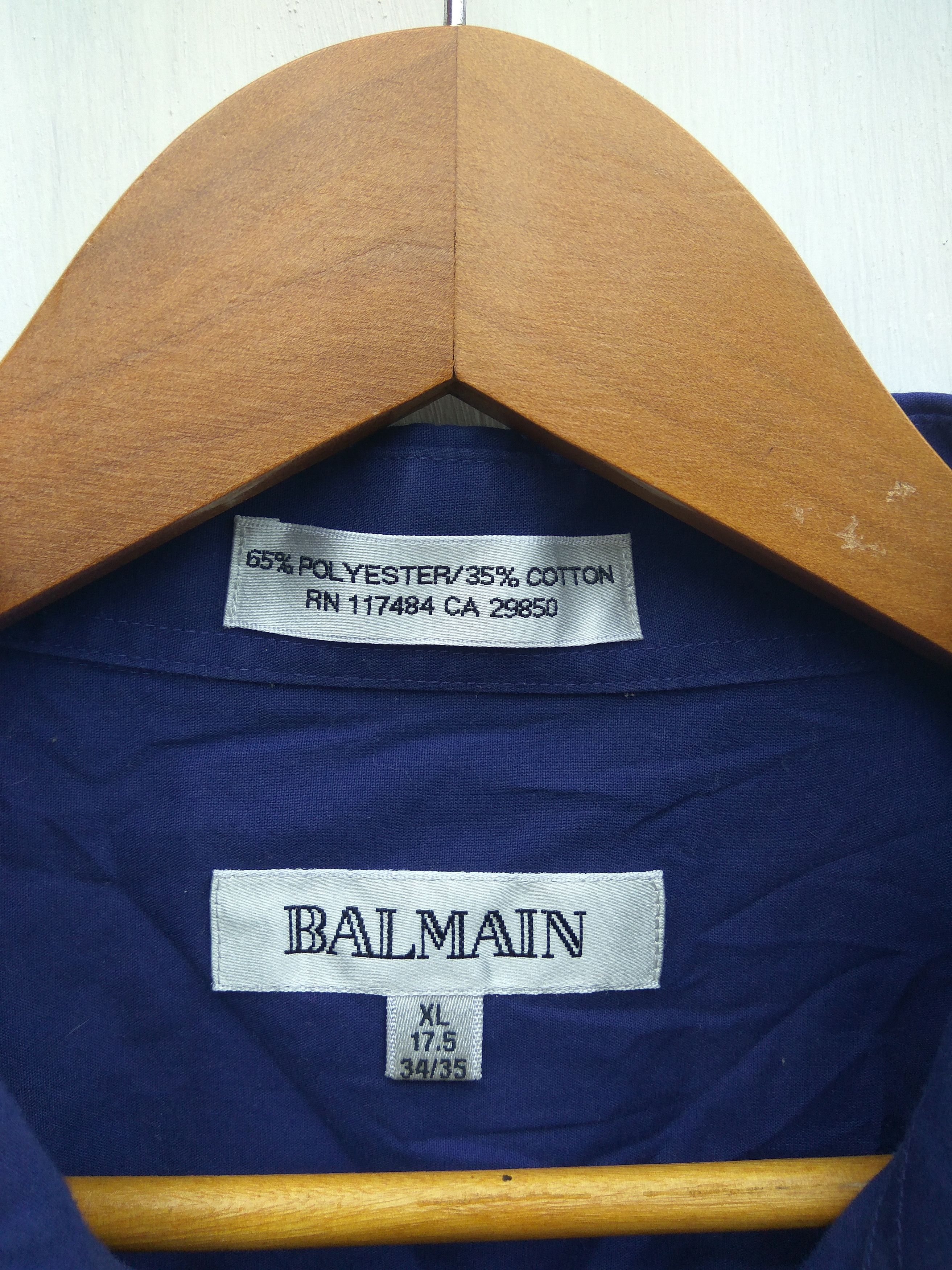 Balmain Balmain shirt button up blue colour Size US XL / EU 56 / 4 - 3 Thumbnail