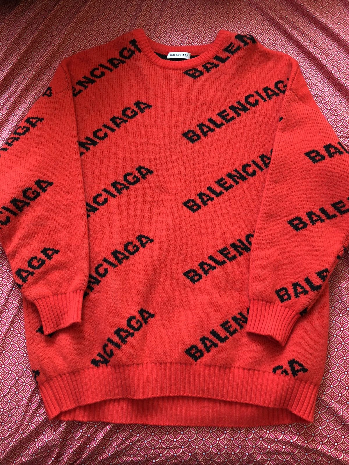 Balenciaga jumper red best sale