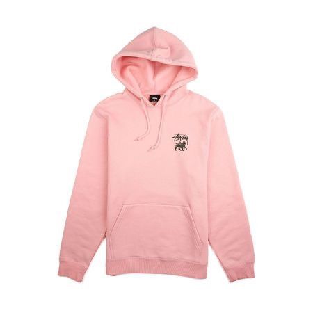 Stussy Stussy pink lion logo hoodie Grailed