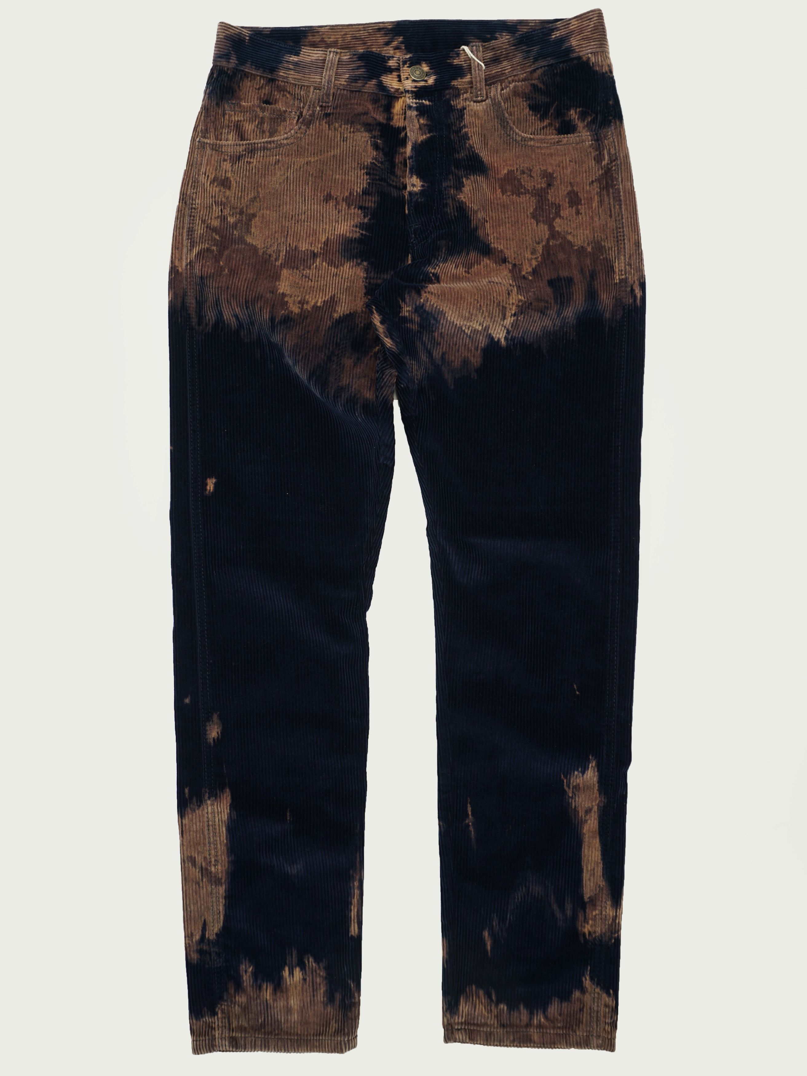 image of Gucci Bleached Cotton Corduroy Trousers in Blue, Men's (Size 30)