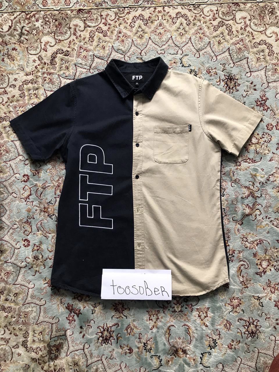 Fuck The Population FTP button up two tone shirt Size US M / EU 48-50 / 2 - 1 Thumbnail