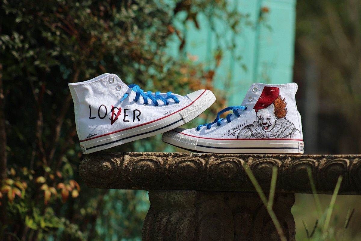 Converse Penny wise Custom Chuck Taylor All Star Hi Classic White Grailed