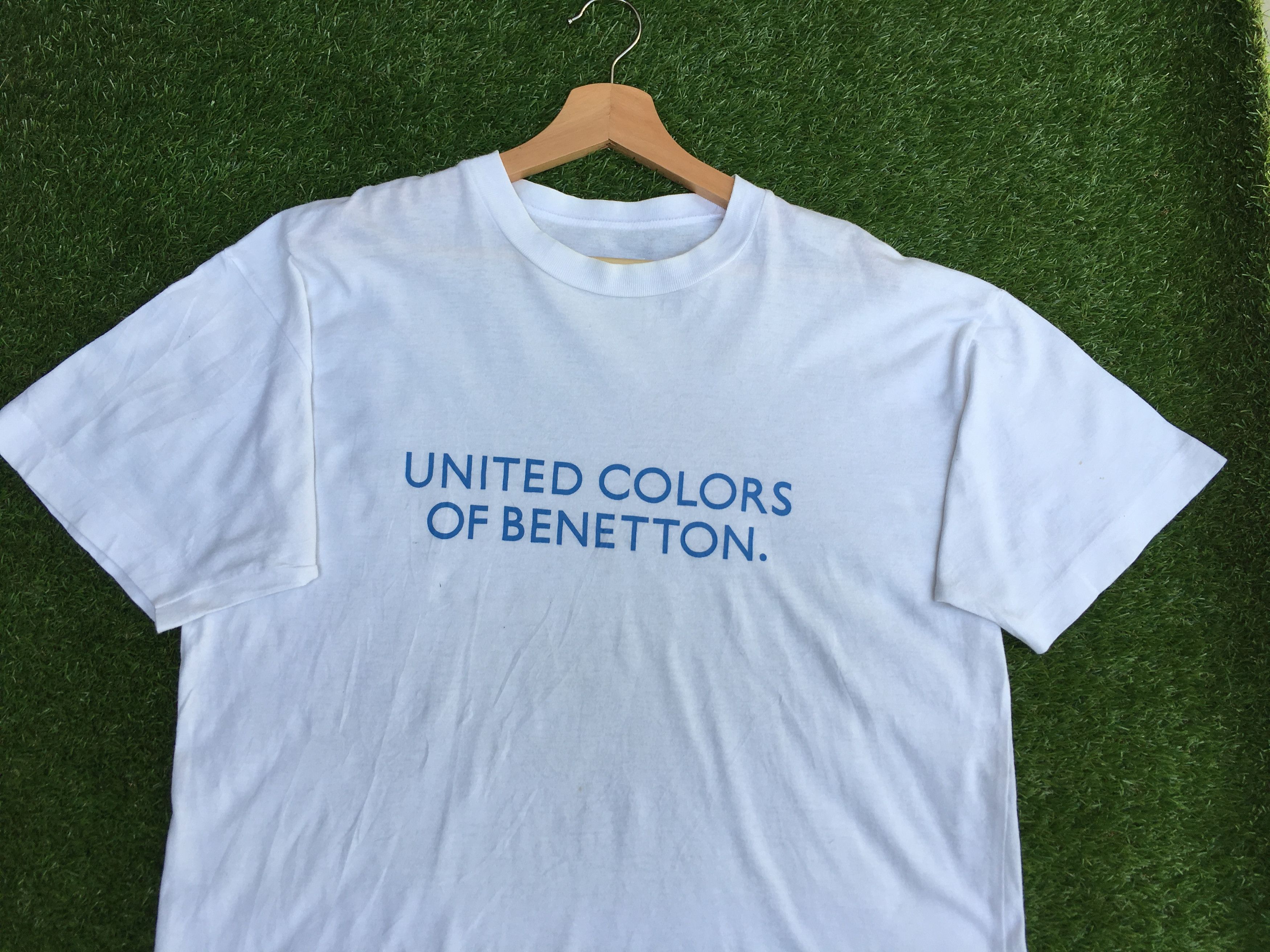 Benetton Vtg 90s United Colors Of Benetton tshirt spellout big logo Size US L / EU 52-54 / 3 - 3 Thumbnail