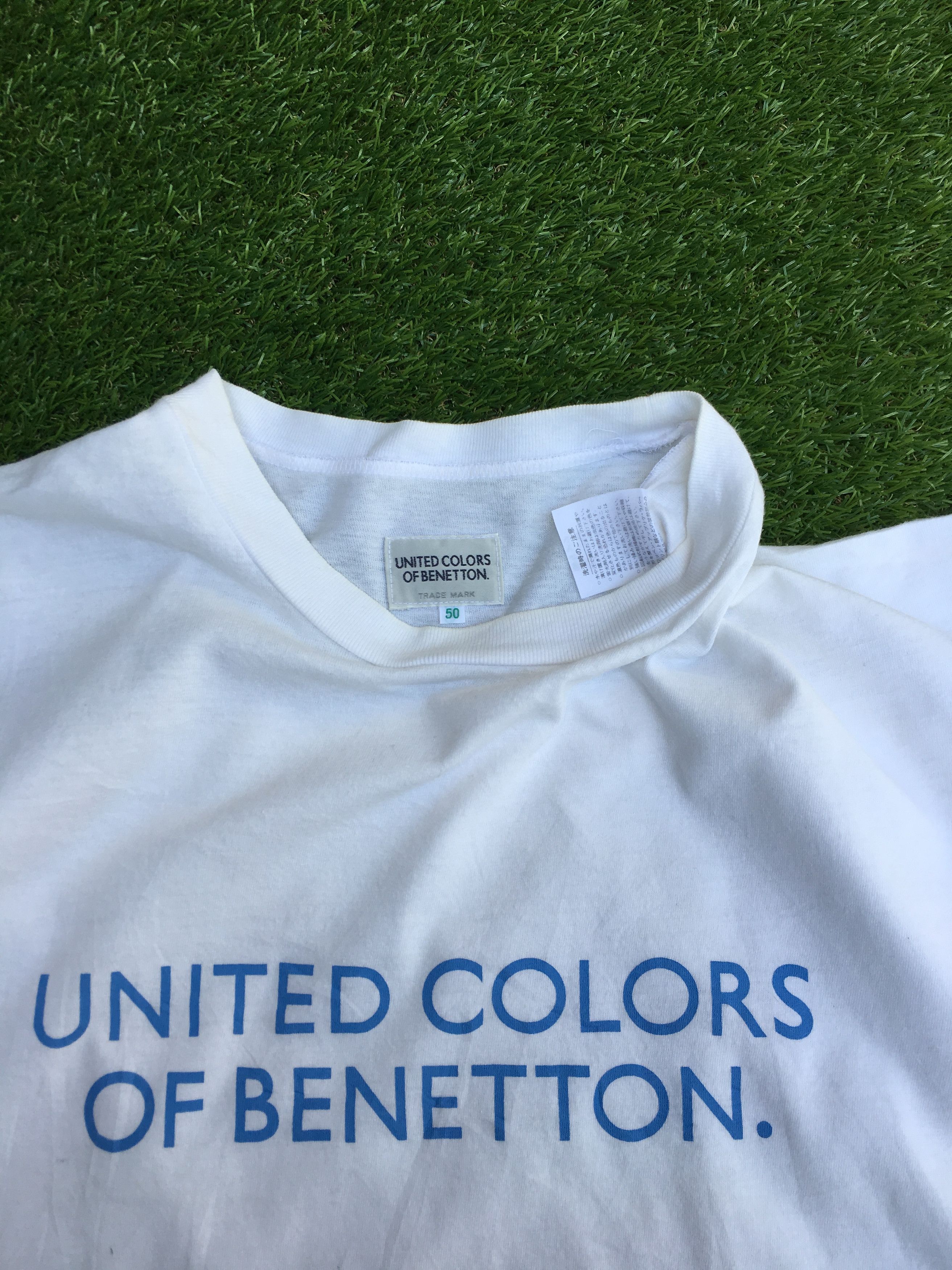 Benetton Vtg 90s United Colors Of Benetton tshirt spellout big logo Size US L / EU 52-54 / 3 - 9 Thumbnail